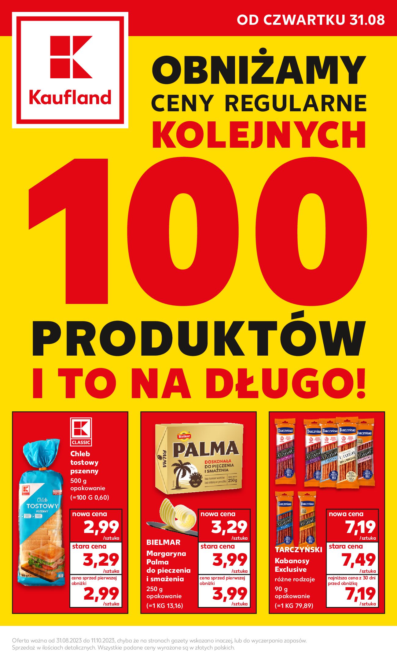 Gazetka Kaufland: Gazetka Kaufland - Obniżone ceny kolejnych 100 produktów 2023-08-31 page-1