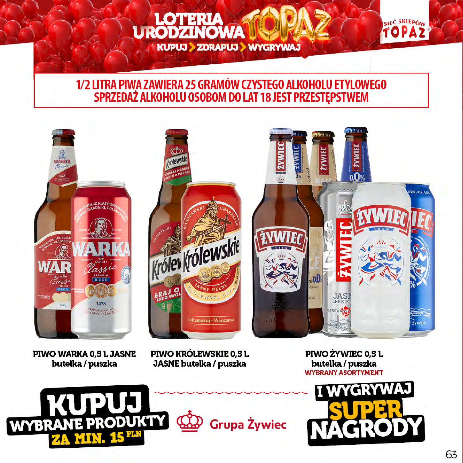 Gazetka TOPAZ: Gazetka Topaz - Loteria urodzinowa 2023-04-17 page-63