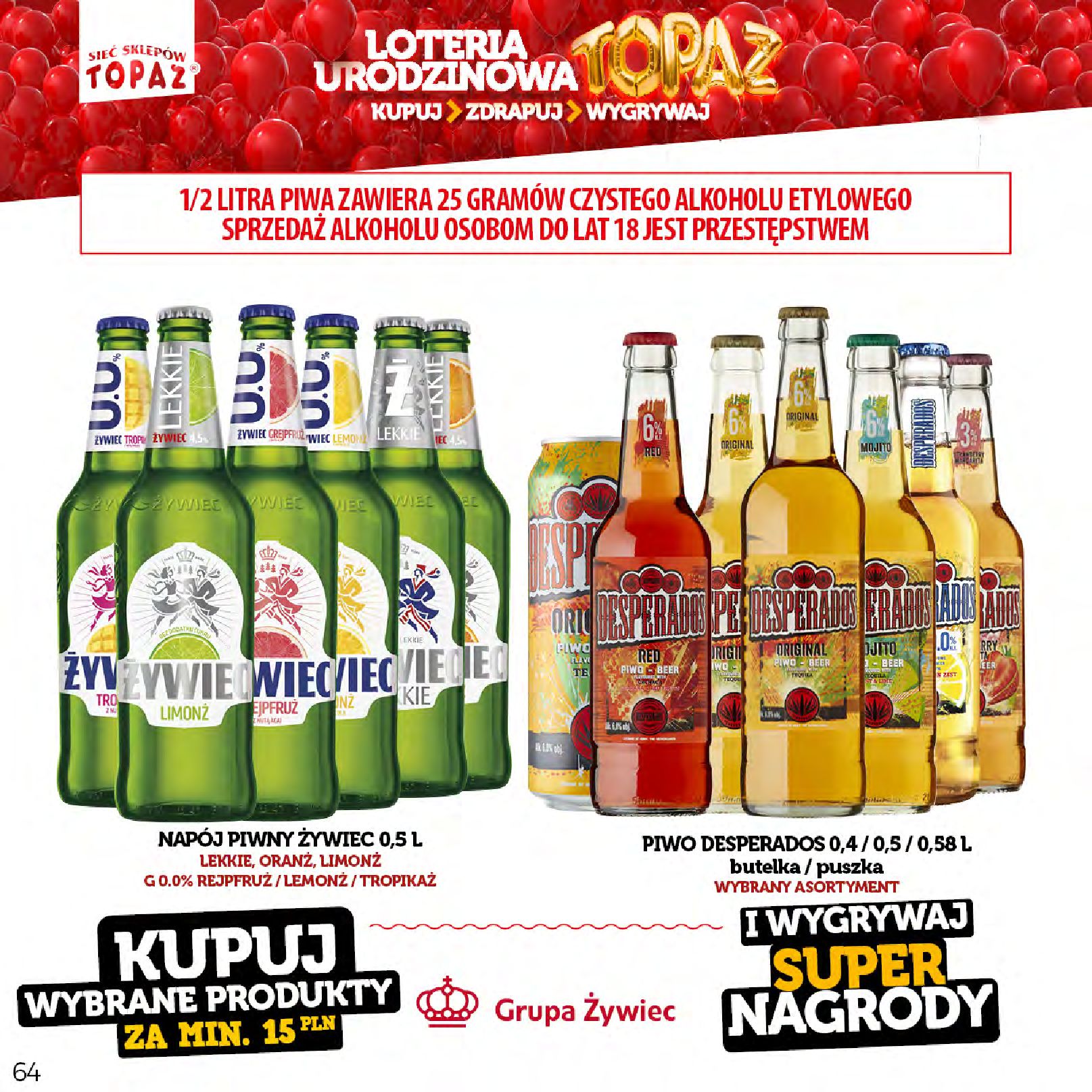 Gazetka TOPAZ: Gazetka Topaz - Loteria urodzinowa 2023-04-17 page-64