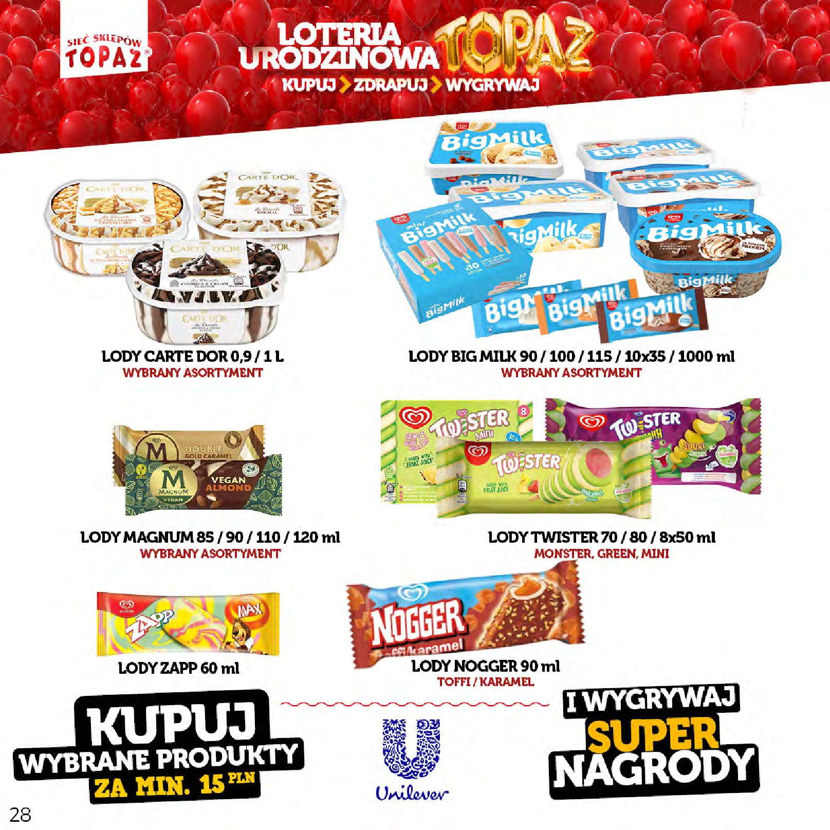 Gazetka TOPAZ: Gazetka Topaz - Loteria urodzinowa 2023-04-17 page-28