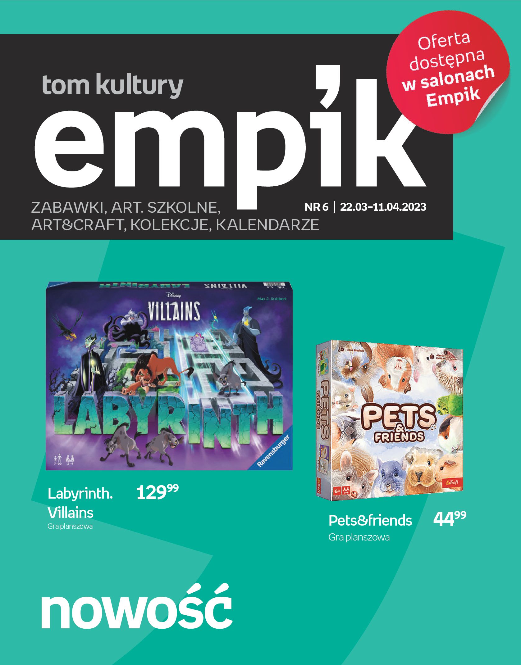 Empik:  Gazetka Empik - Zabawki, art. szkolne 21.03.2023