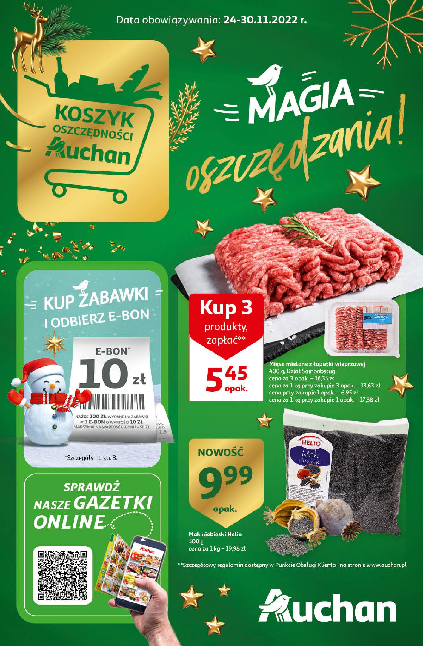Gazetka Auchan: Gazetka Auchan - Magia oszczędzania 2022-11-24 page-1