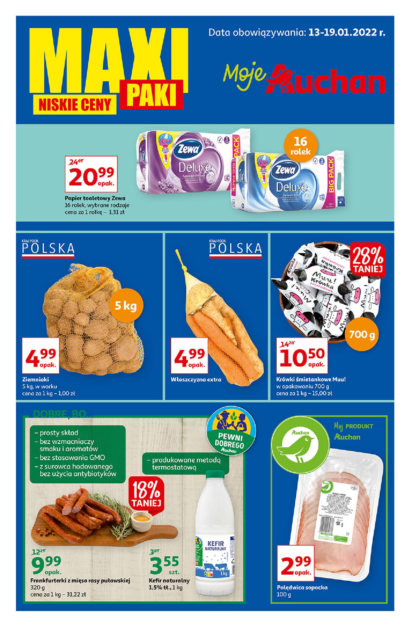 Auchan:  Gazetka Auchan - maxi paki 12.01.2022