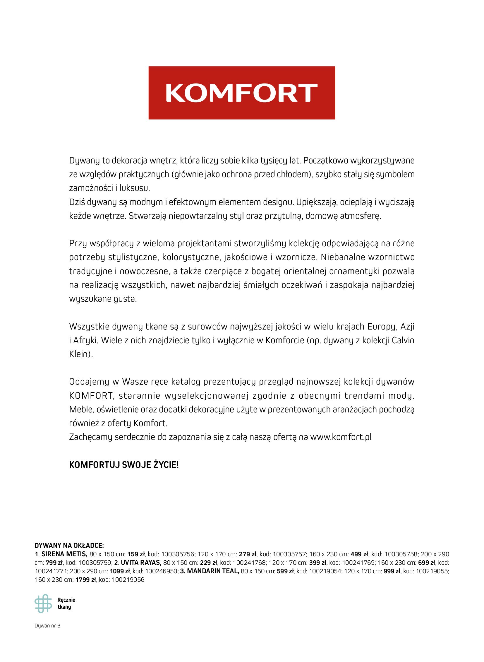Gazetka Komfort: Komfort - Katalog Dywanów 2022 2022-03-16 page-3