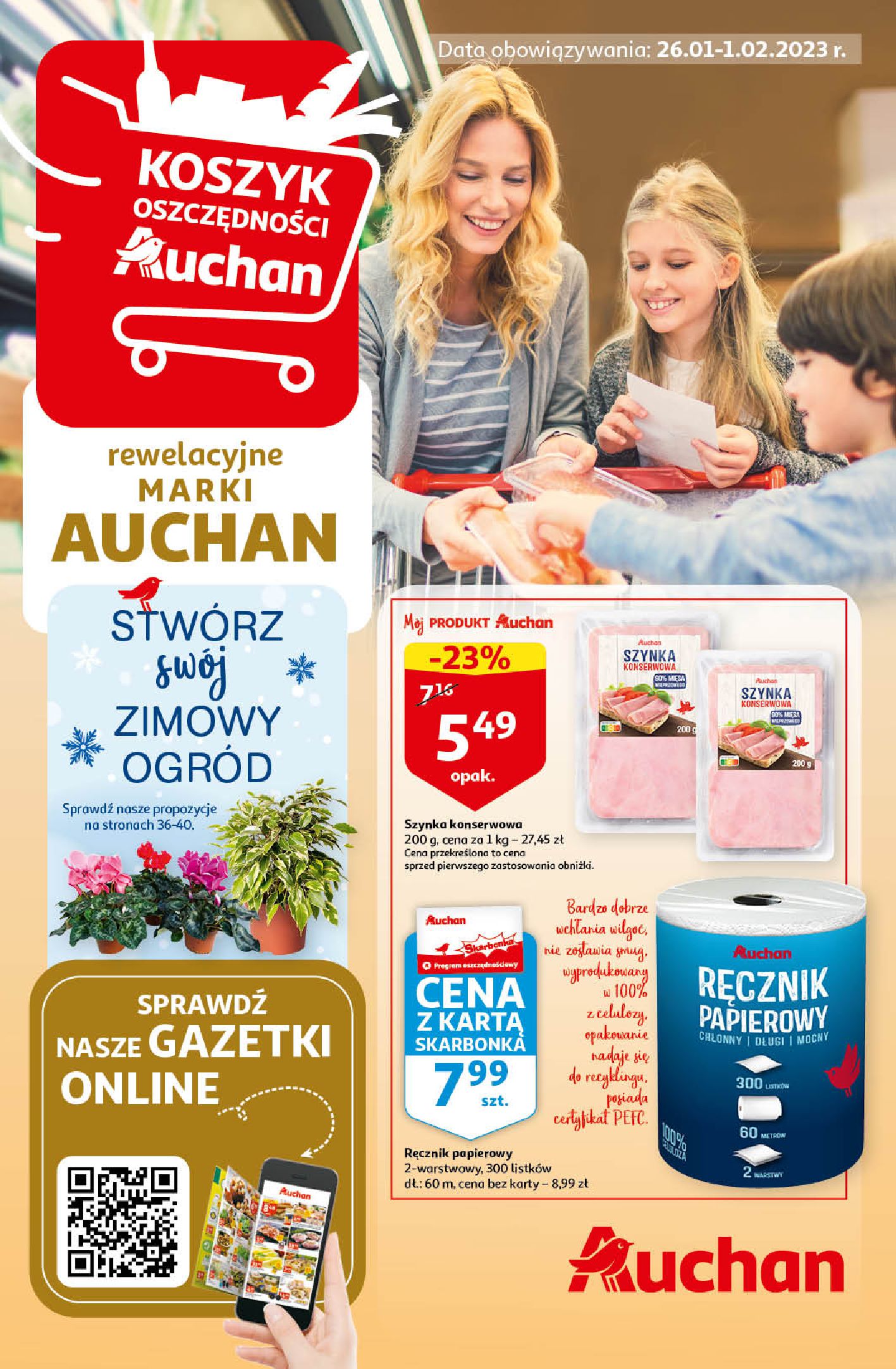 Gazetka Auchan: Gazetka Auchan - Koszyk oszczędności do 01.02 - 25.01.2023