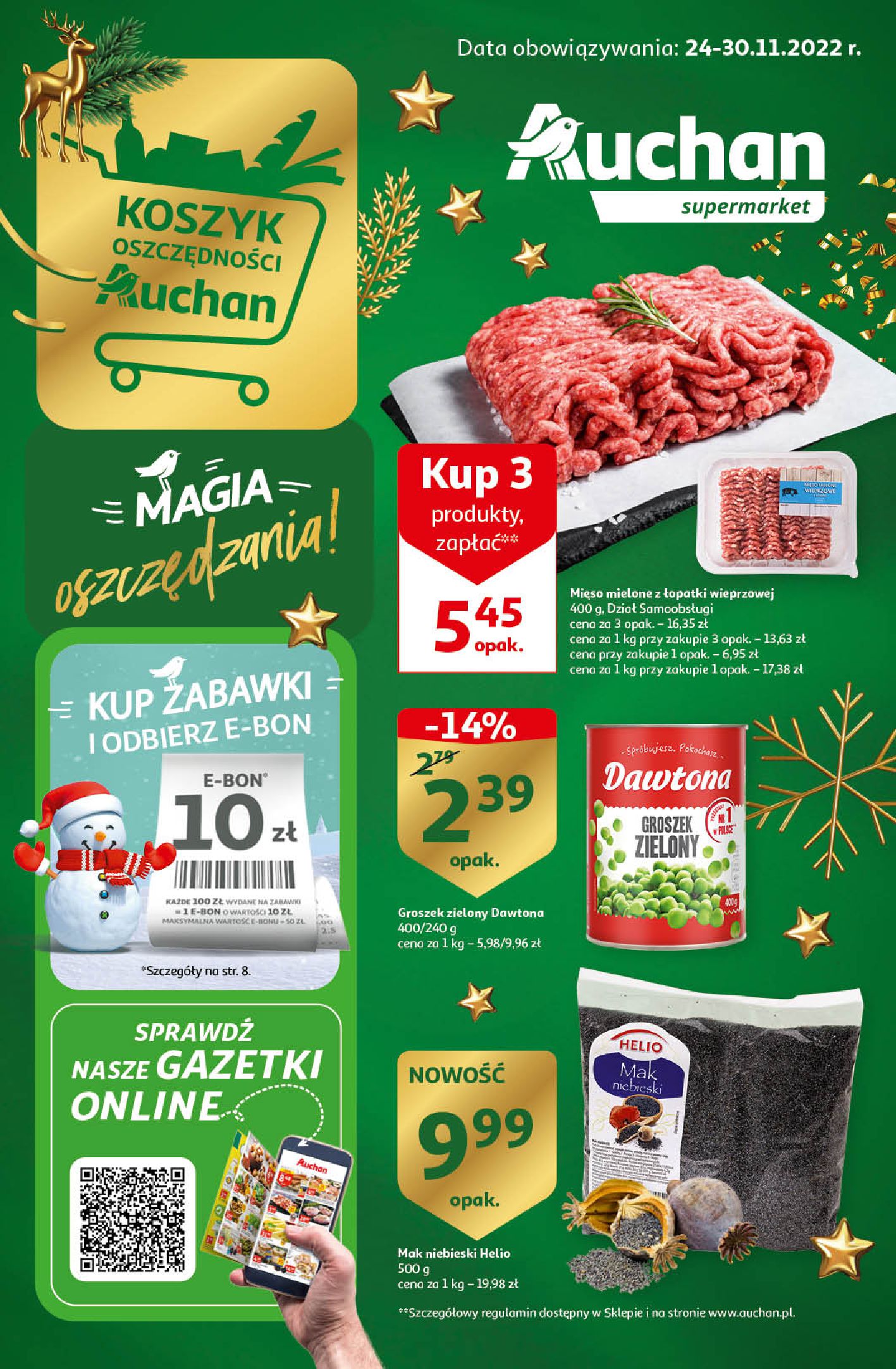 Gazetka Auchan: Gazetka Auchan - supermarket 2022-11-24 page-1