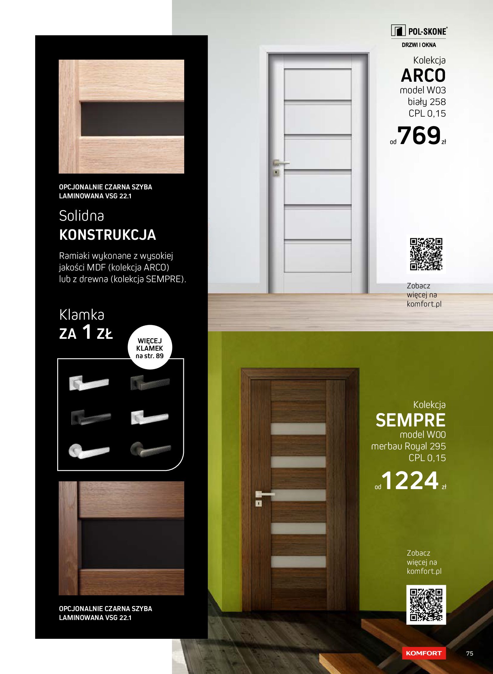 Gazetka Komfort: Katalog Komfort - Podłogi i drzwi 2023 2023-09-01 page-75