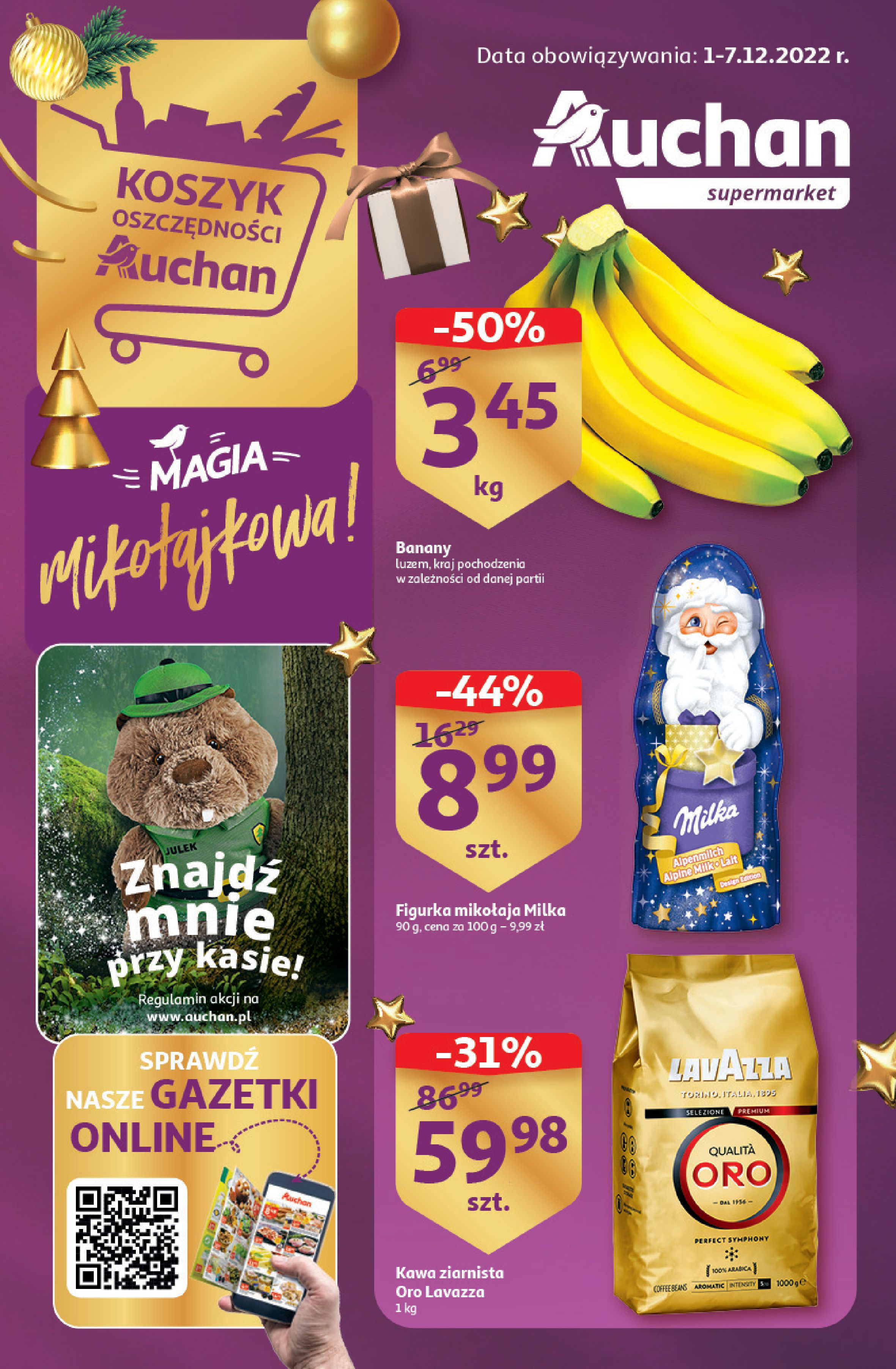 Auchan:  Gazetka Auchan Supermarket - Magia Mikołajkowa 30.11.2022