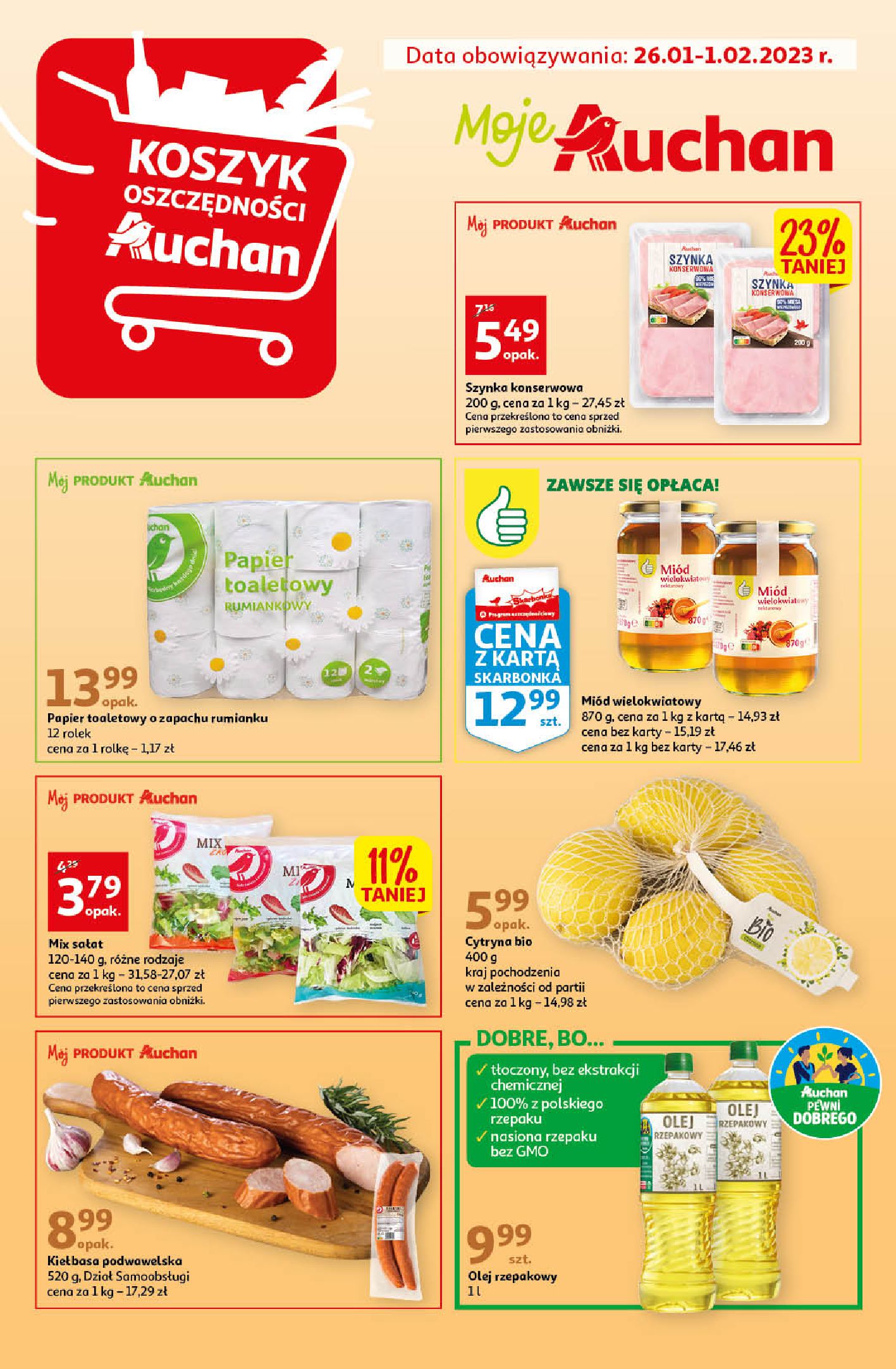 Gazetka Auchan: Gazetka Auchan - Moje Auchan 26.01-01.02 - 25.01.2023