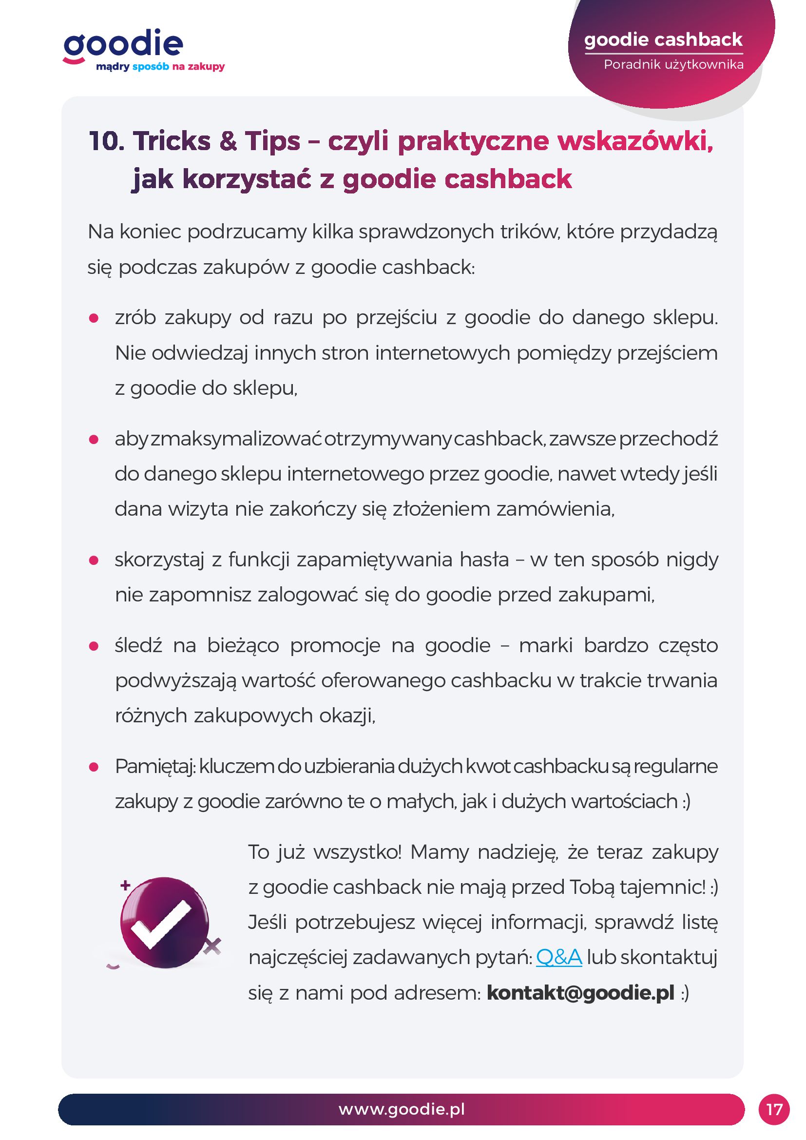 Gazetka Goodie: goodie cashback - poradnik użytkownika 2022-03-30 page-18