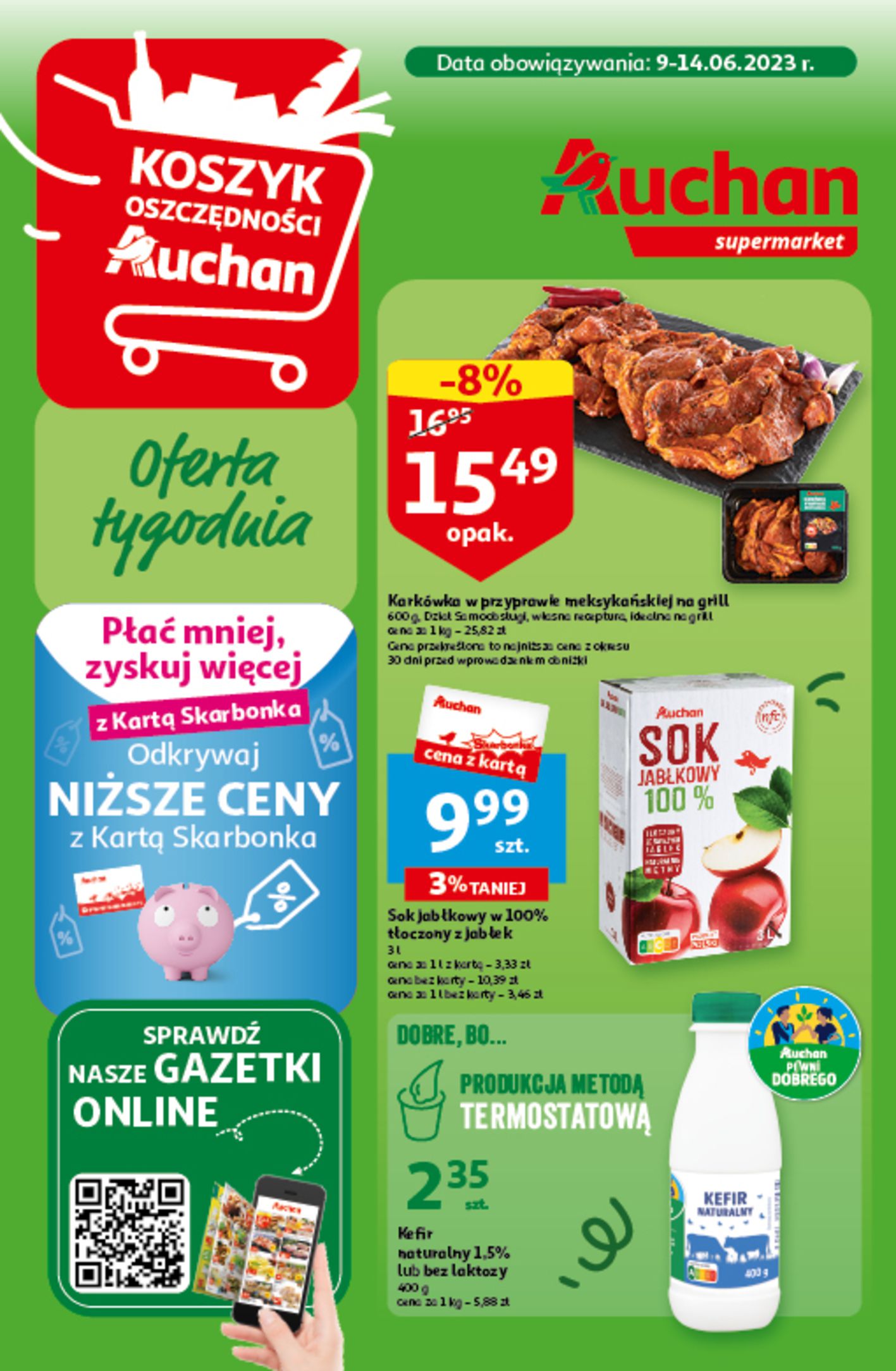 Auchan:  Gazetka Auchan Supermarket 08.06.2023