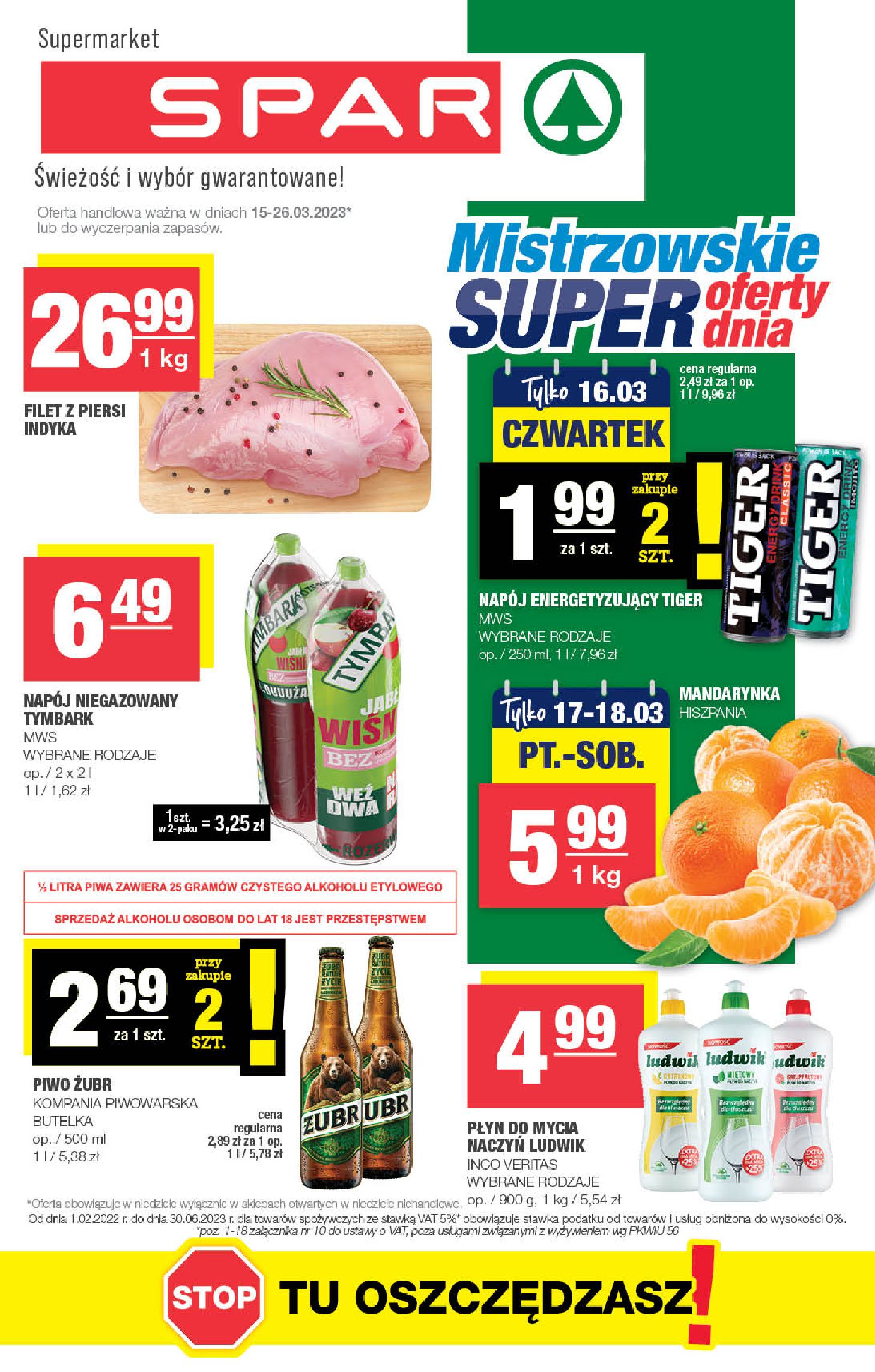 Gazetka Spar: Gazetka Spar Supermarket 2023-03-15 page-1