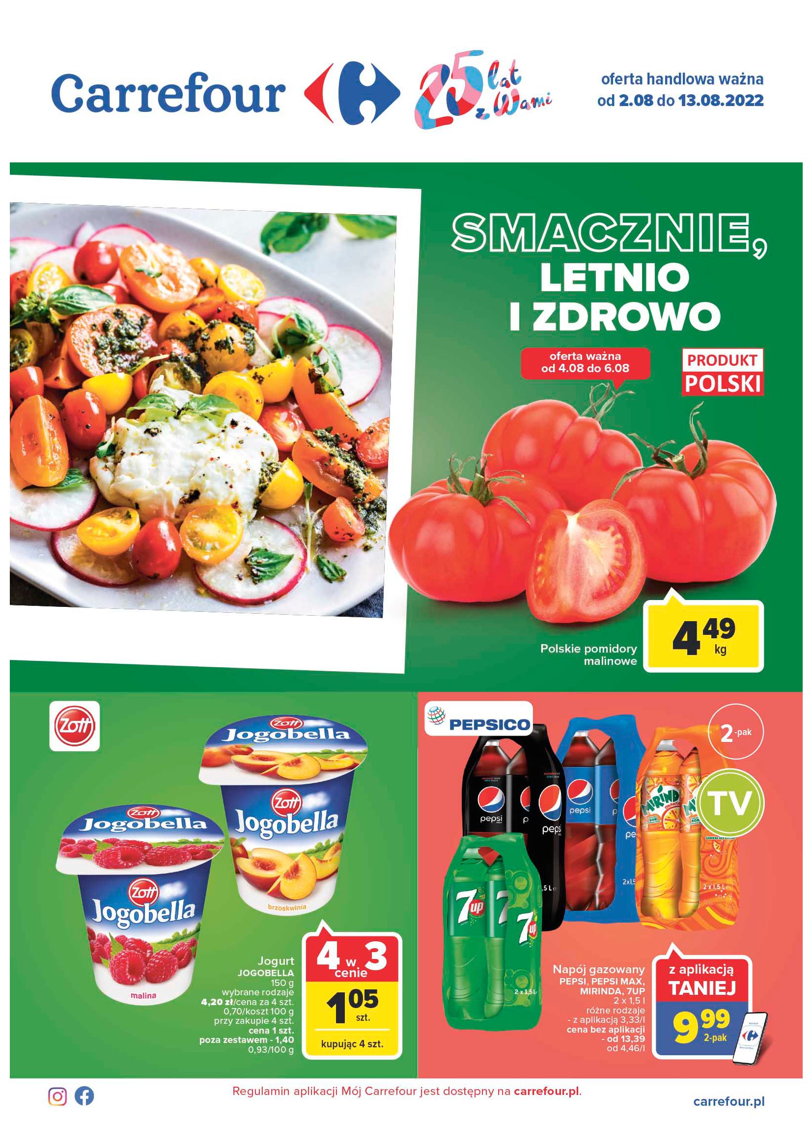 Gazetka Carrefour: Gazetka Carrefour - Smacznie, letnio i zdrowo 2022-08-02 page-1