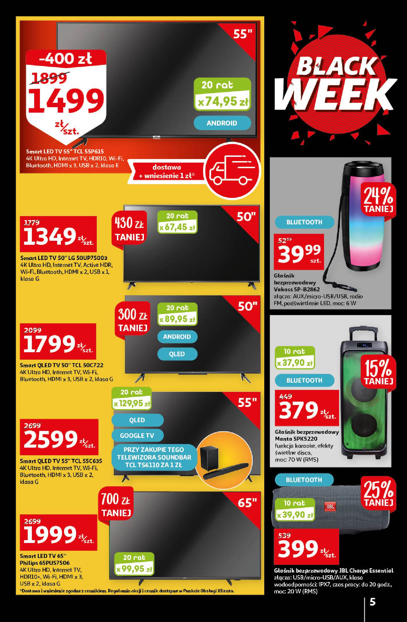 Gazetka Auchan: Gazetka Auchan - Black Week - rtv i agd 2022-11-21 page-5