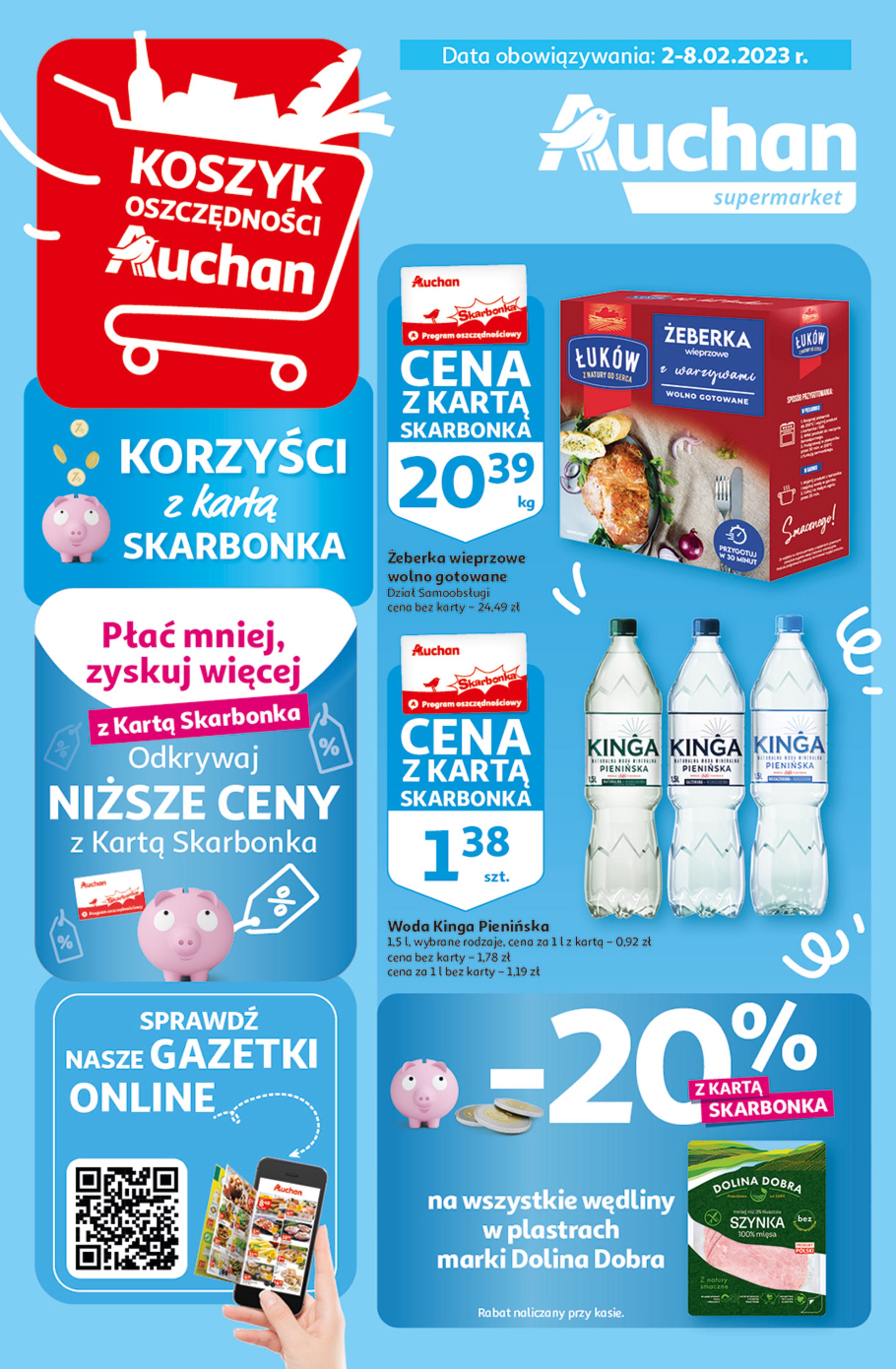 Auchan:  Gazetka Auchan Supermarket - 2-8.02. 01.02.2023