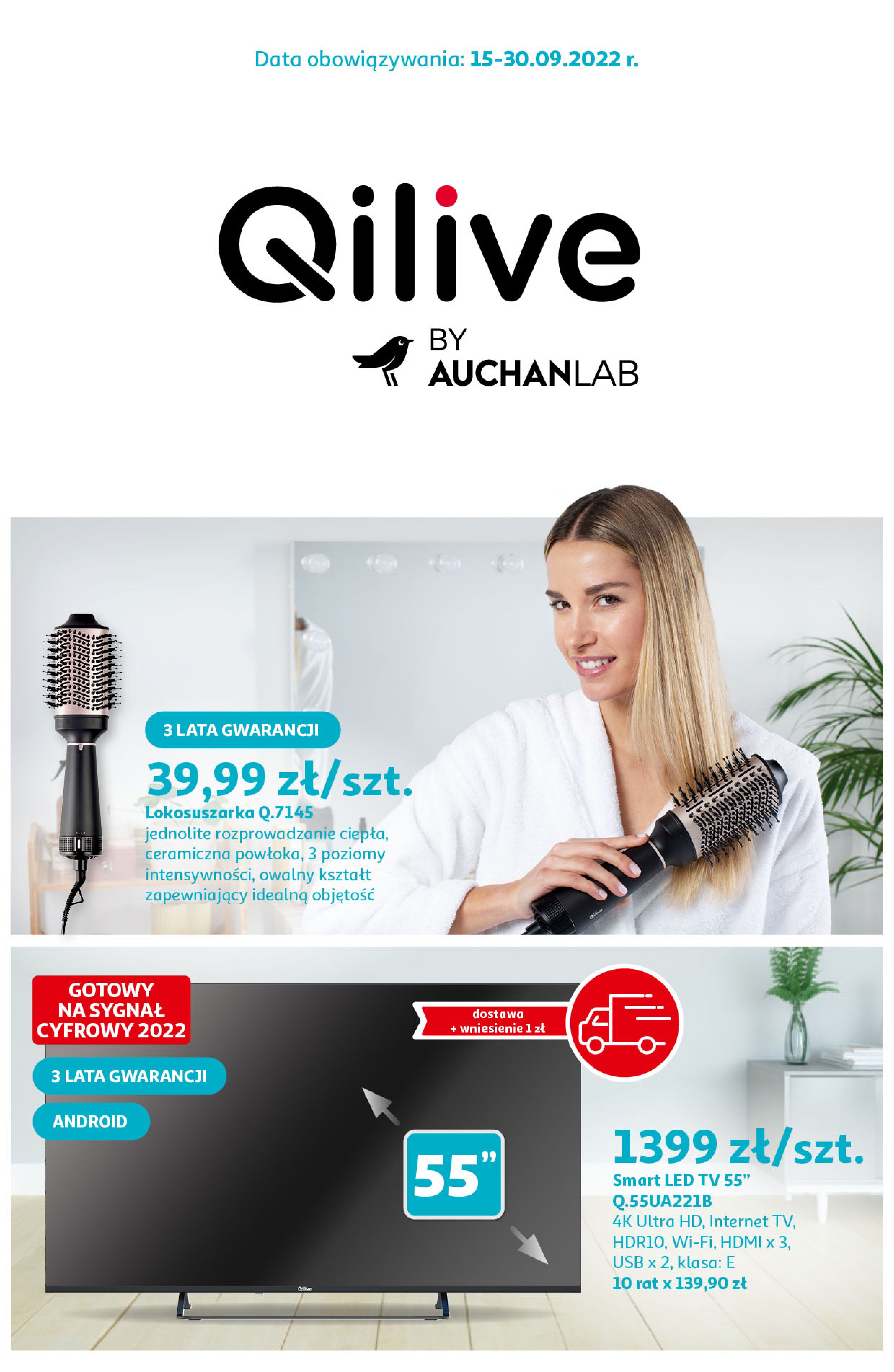 Gazetka Auchan: Gazetka Auchan - Qilive by AuchanLAB 2022-09-15 page-1