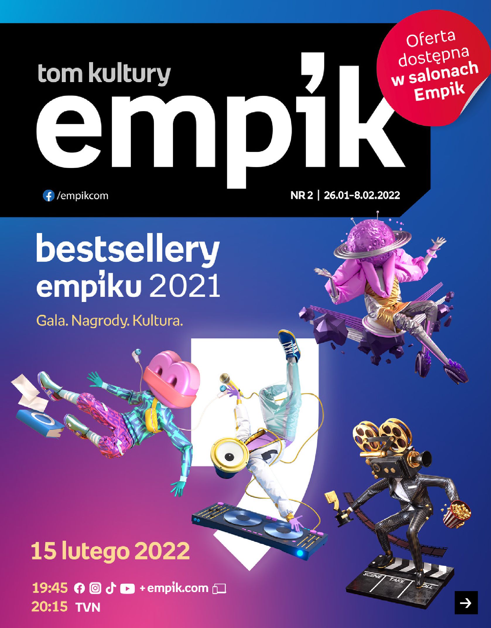 Empik:  Gazetka Empik - bestsellery 25.01.2022