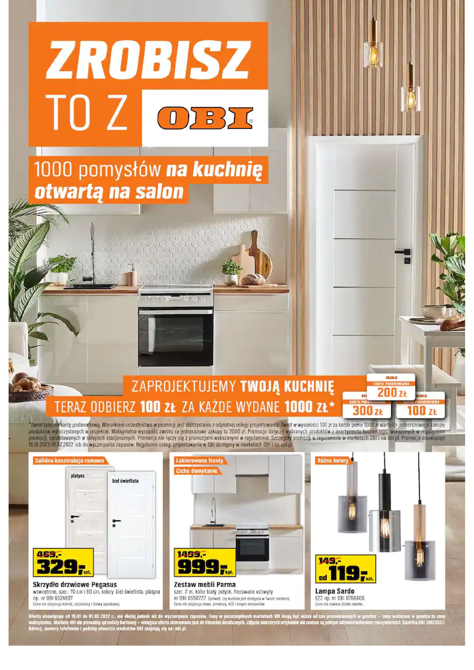 OBI:  Gazetka OBI - Kuchnia otwarta na salon 18.01.2022