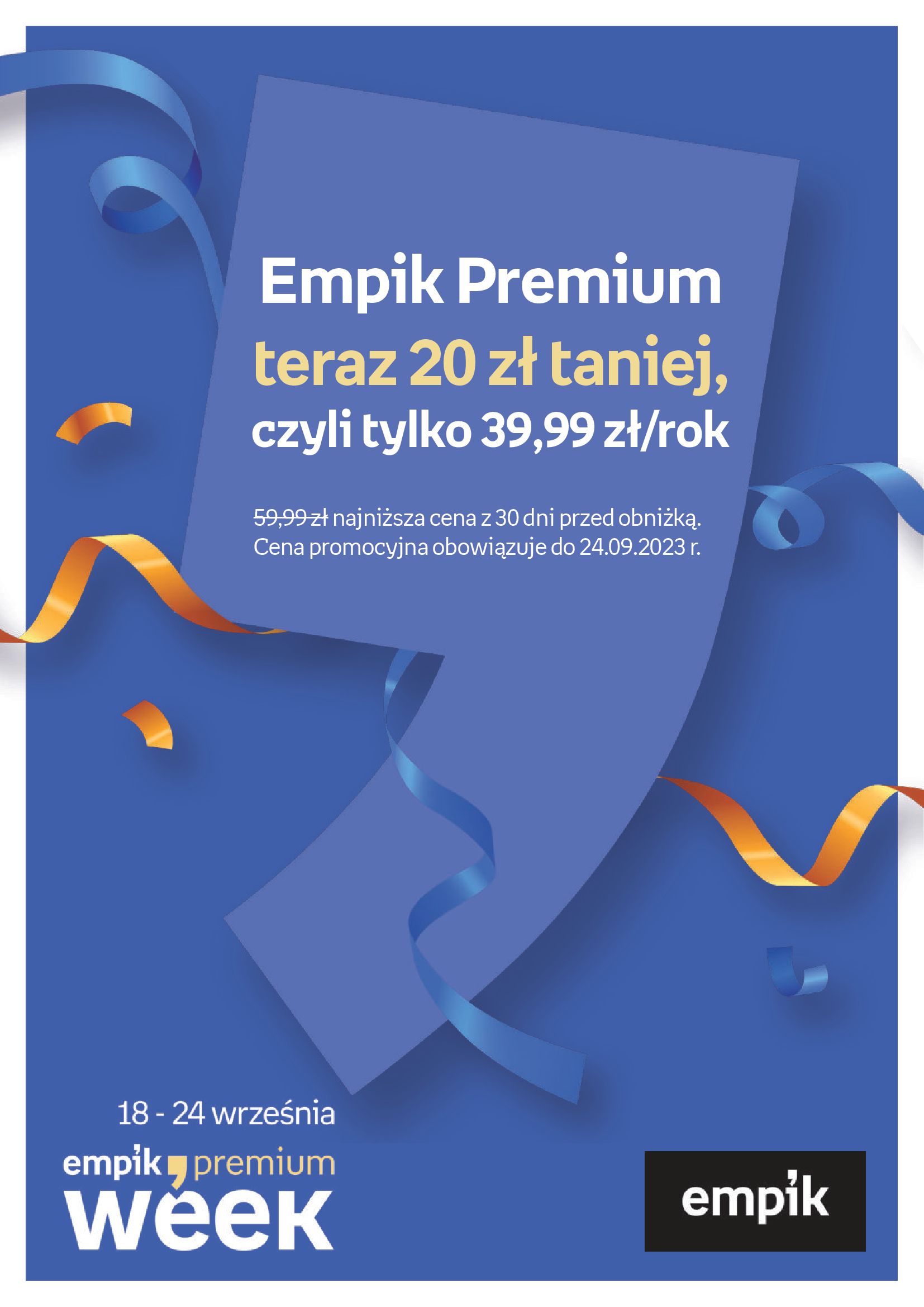 Gazetka Empik: Gazetka Empik - Premium Week 2023-09-18 page-1