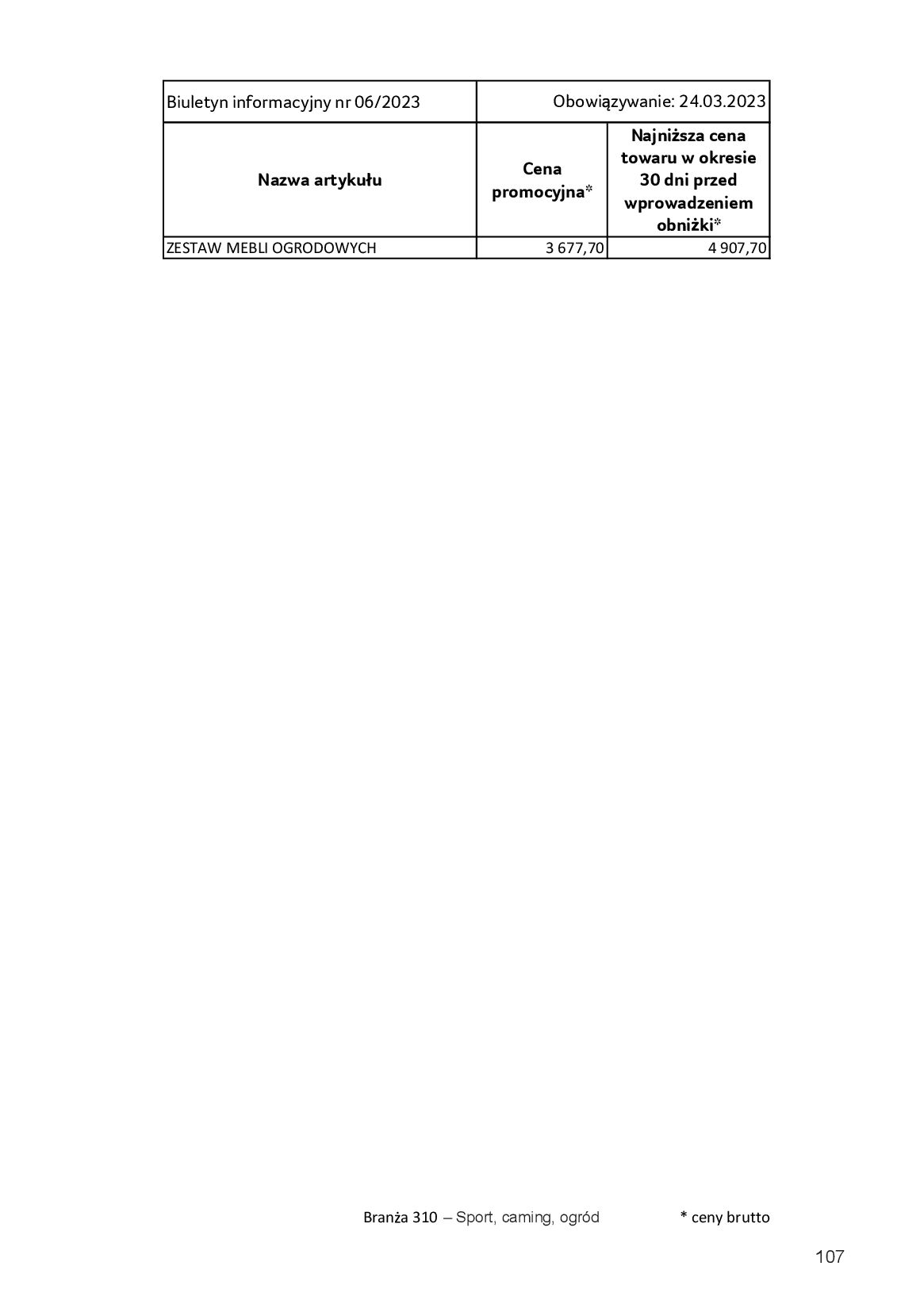 Gazetka Selgros: Gazetka Selgros - Informacje cenowe 2023-03-16 page-107