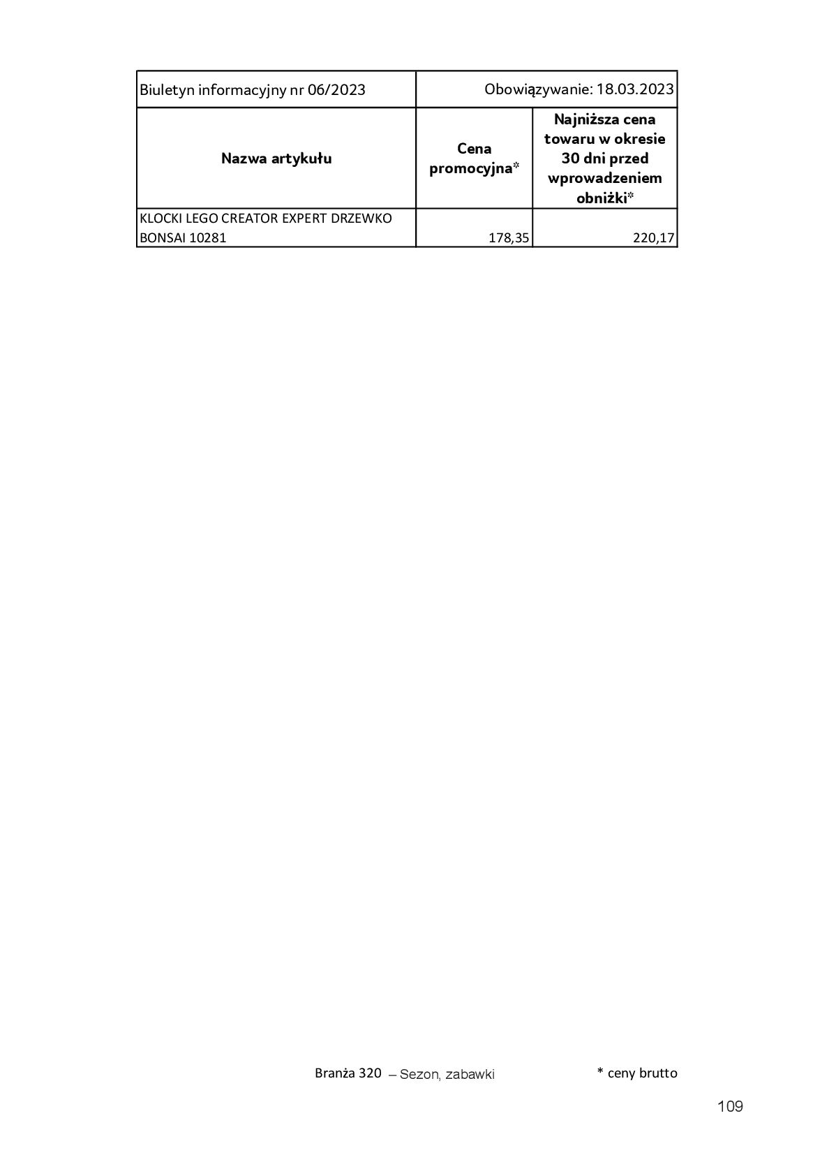 Gazetka Selgros: Gazetka Selgros - Informacje cenowe 2023-03-16 page-109