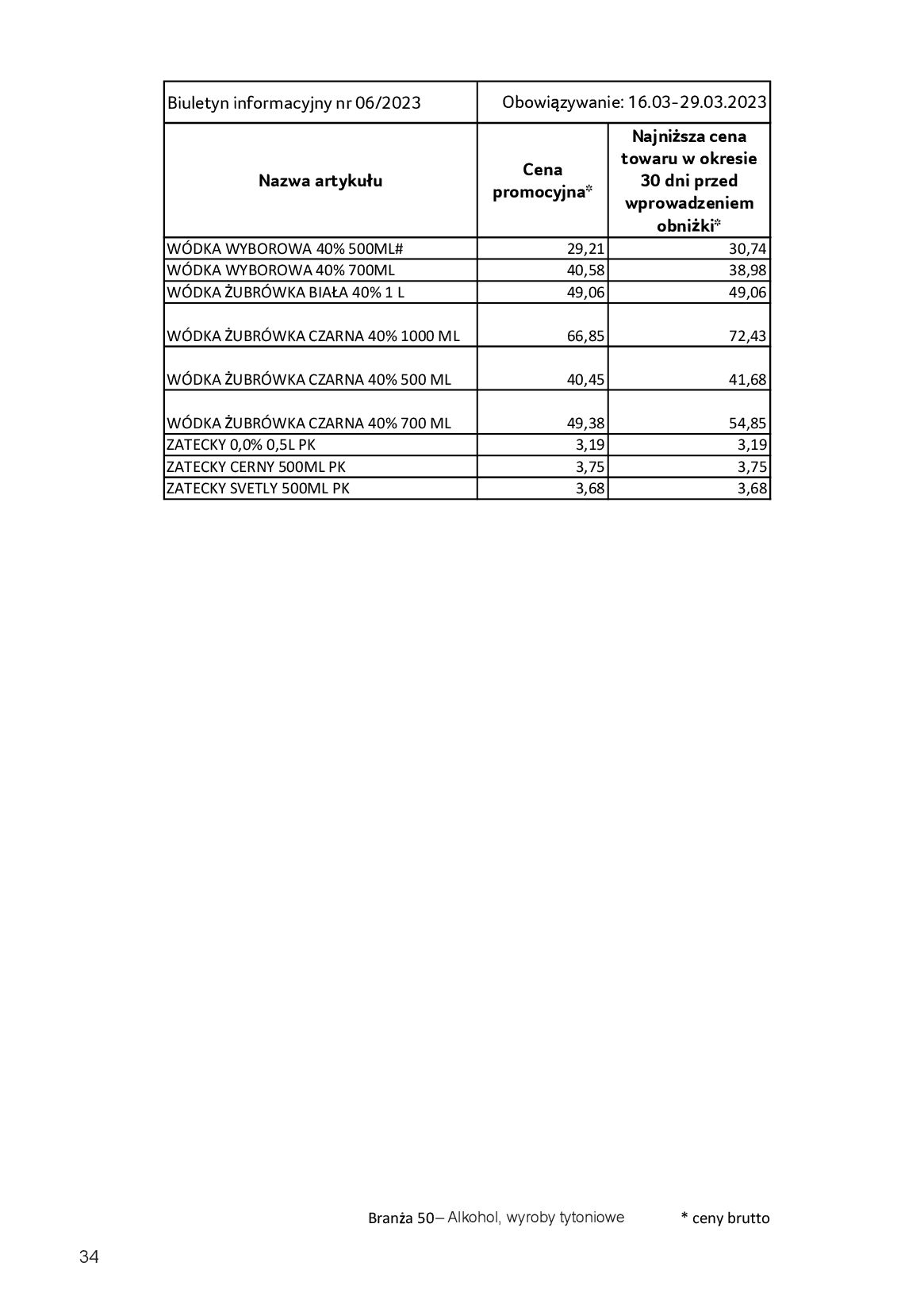 Gazetka Selgros: Gazetka Selgros - Informacje cenowe 2023-03-16 page-34