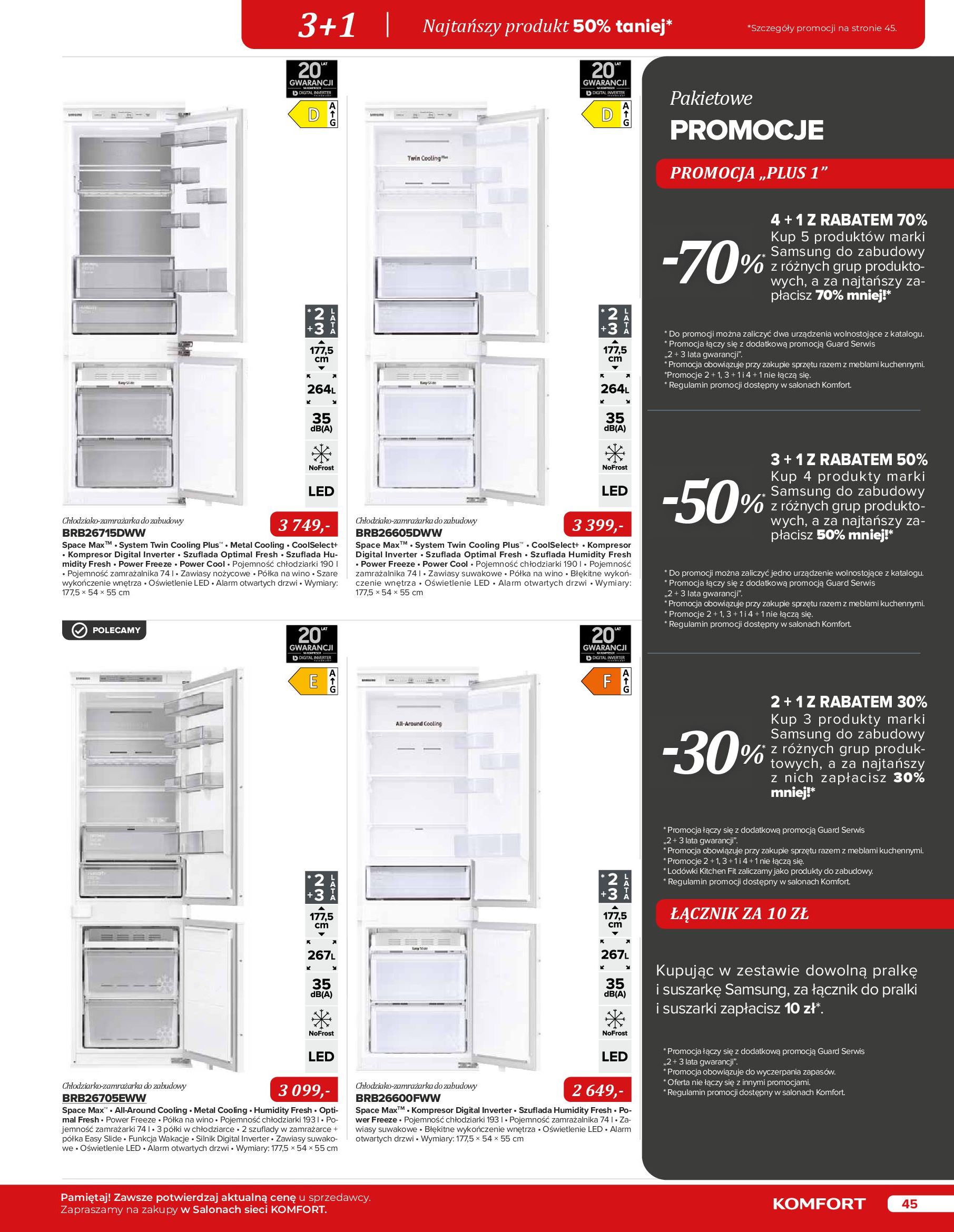 Gazetka Komfort: Katalog Komfort - Urządzenia AGD/zlewozmywaki/ baterie kuchenne 2022-11-03 page-45
