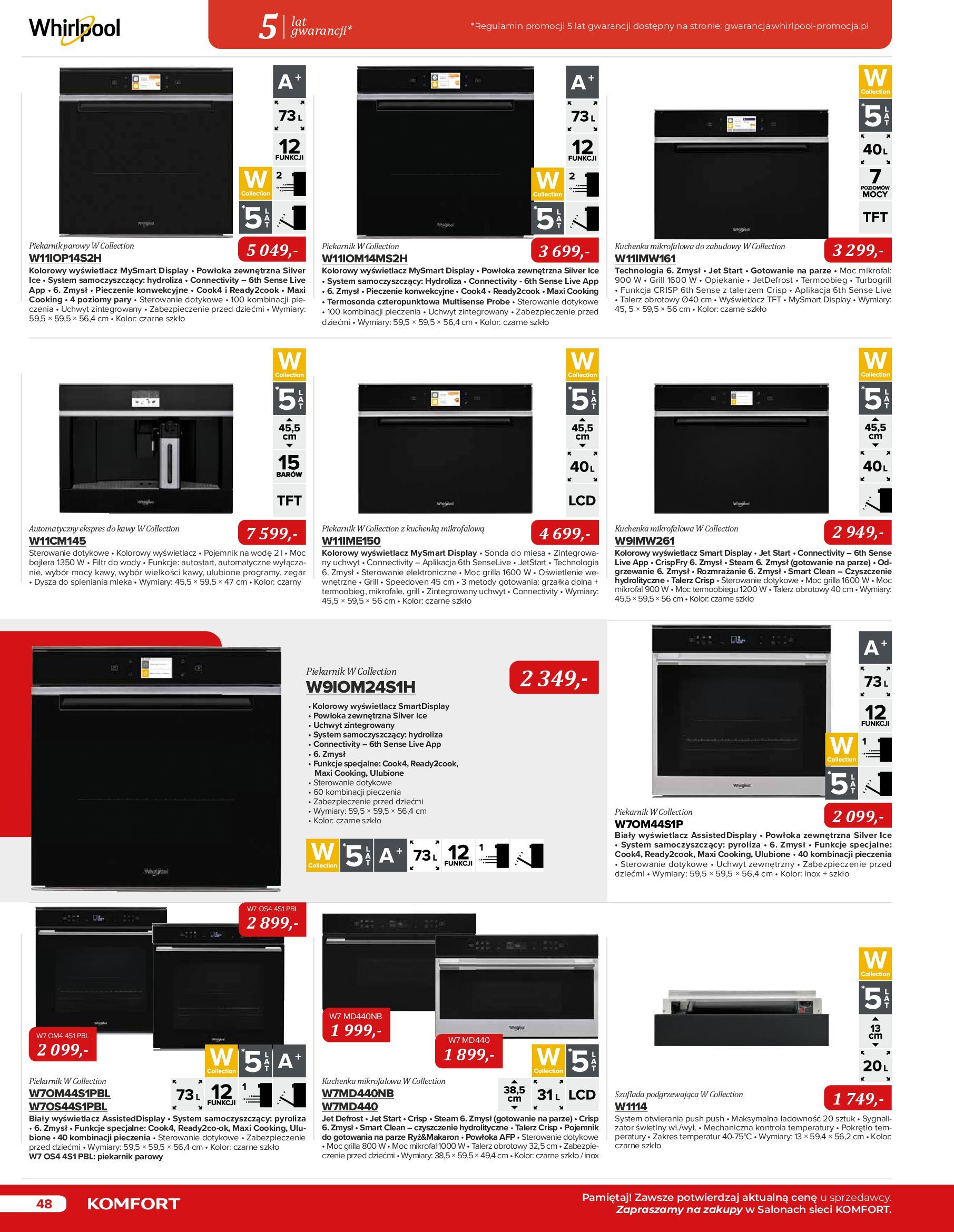 Gazetka Komfort: Katalog Komfort - Urządzenia AGD/zlewozmywaki/ baterie kuchenne 2022-11-03 page-48