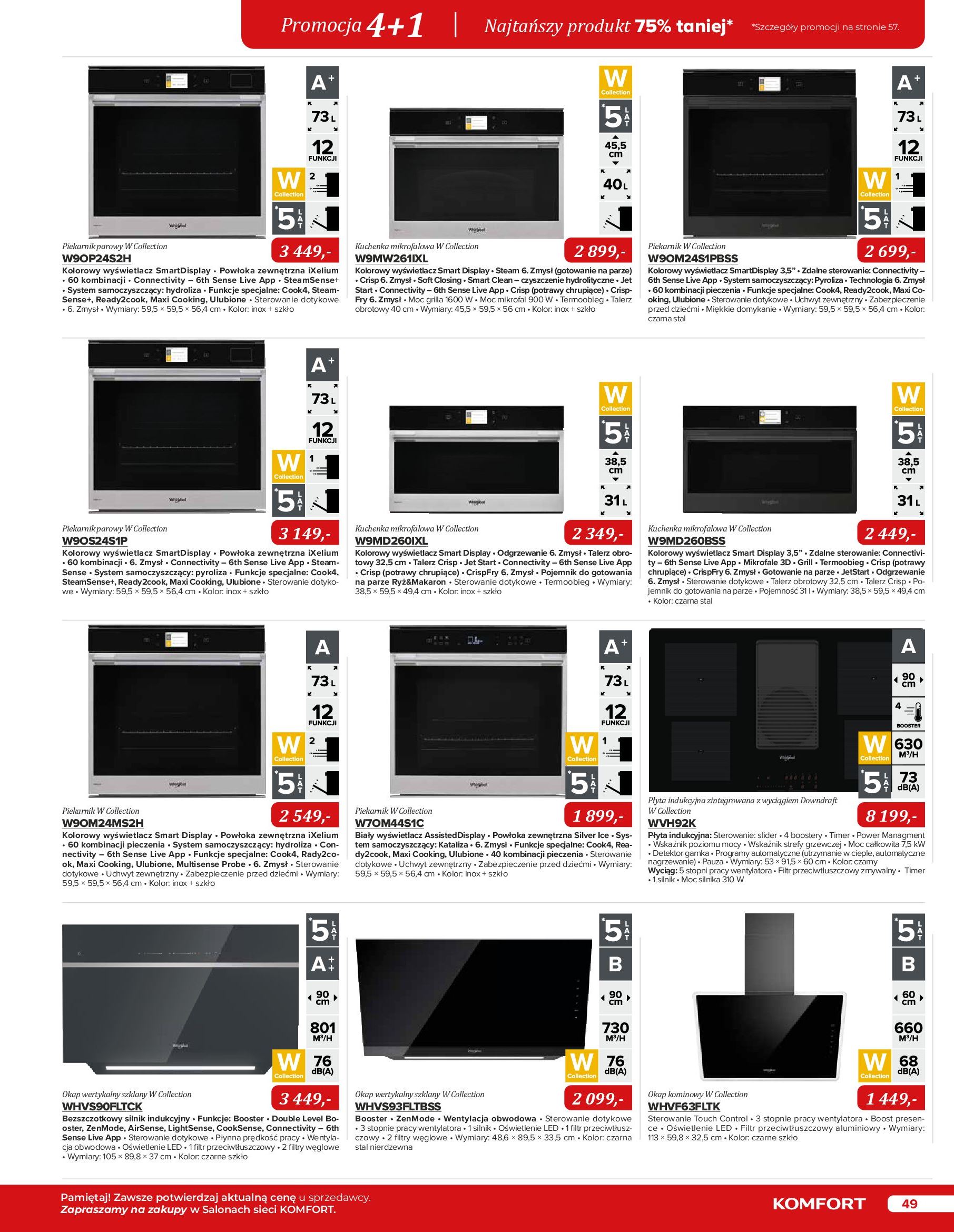 Gazetka Komfort: Katalog Komfort - Urządzenia AGD/zlewozmywaki/ baterie kuchenne 2022-11-03 page-49