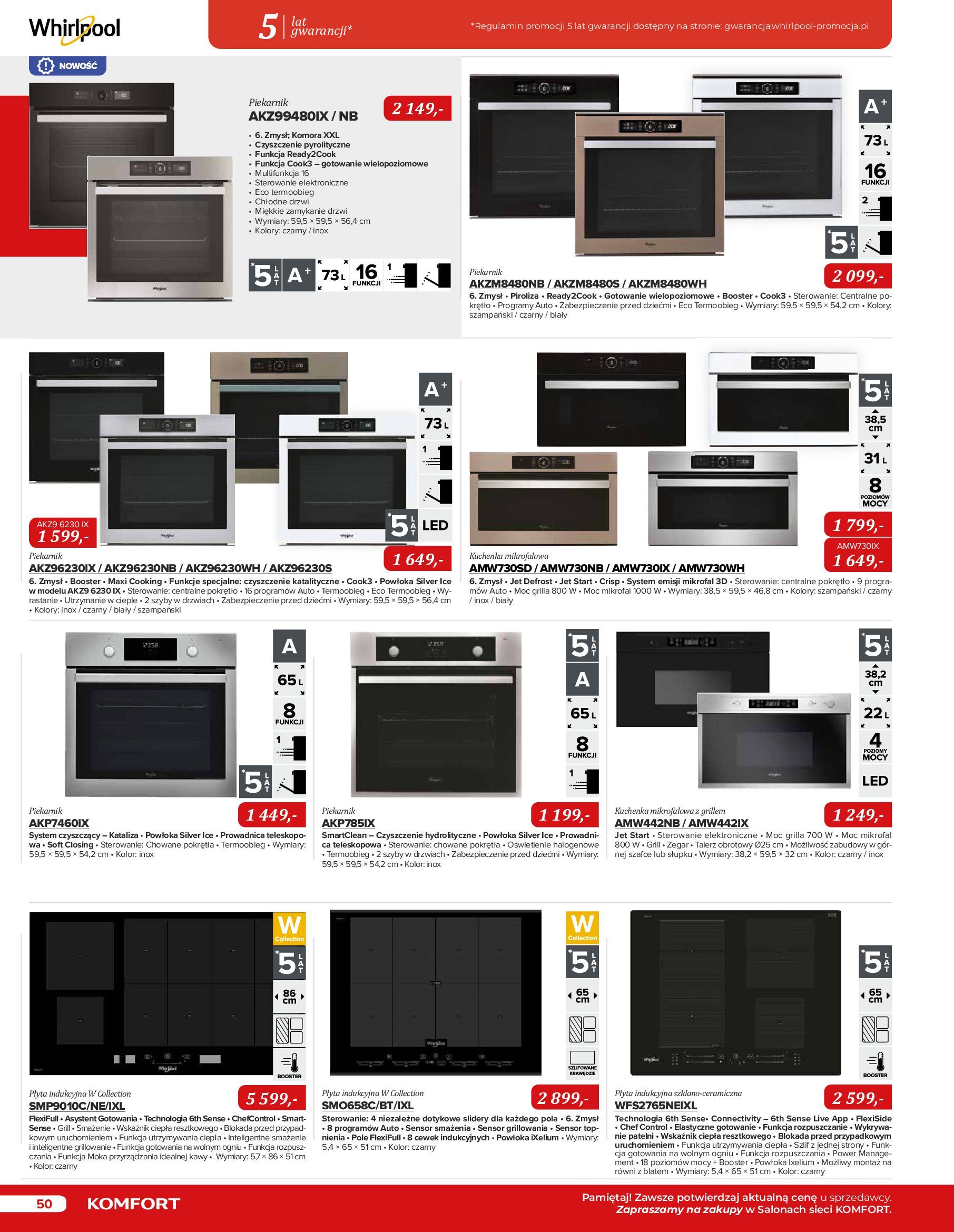 Gazetka Komfort: Katalog Komfort - Urządzenia AGD/zlewozmywaki/ baterie kuchenne 2022-11-03 page-50