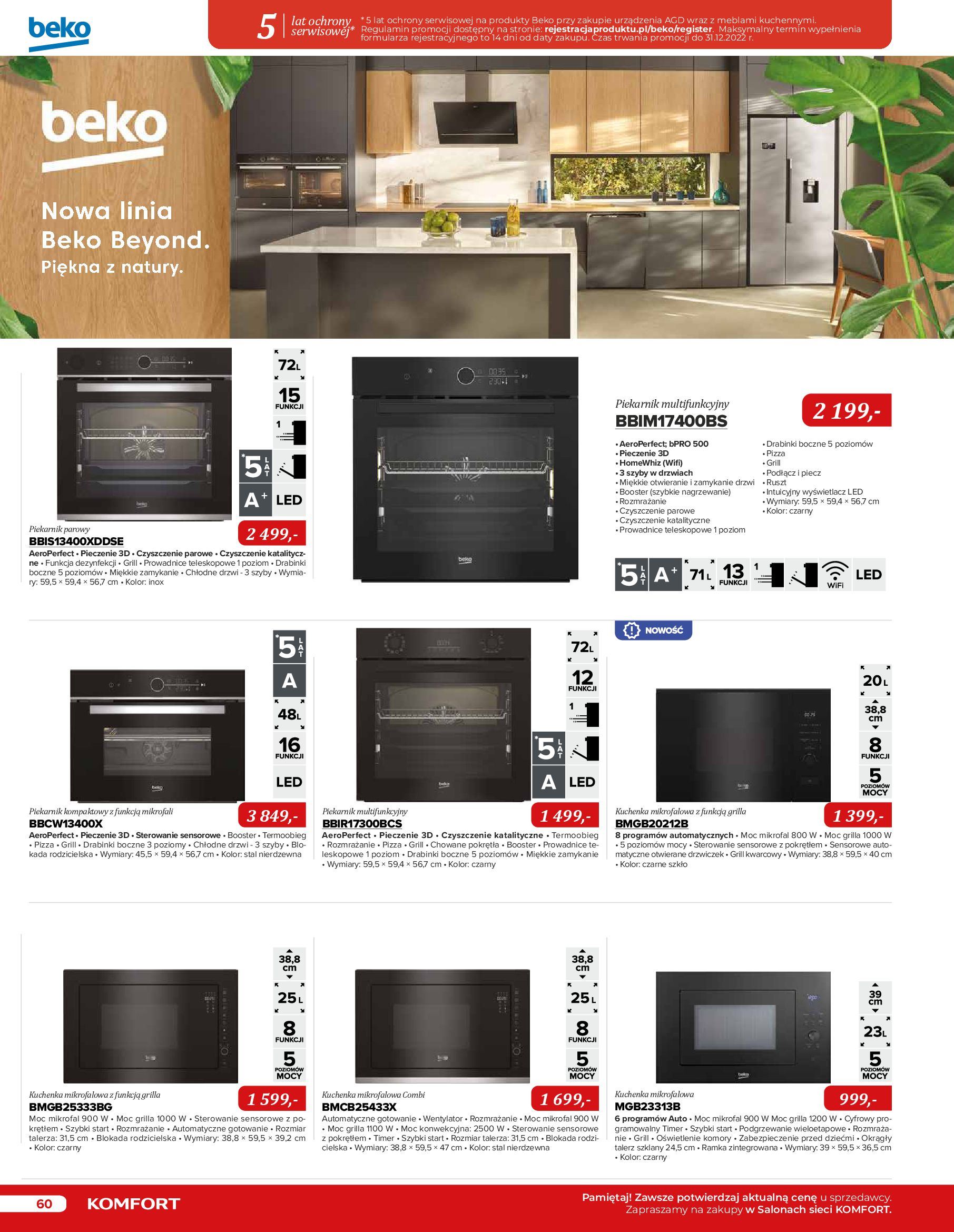 Gazetka Komfort: Katalog Komfort - Urządzenia AGD/zlewozmywaki/ baterie kuchenne 2022-11-03 page-60