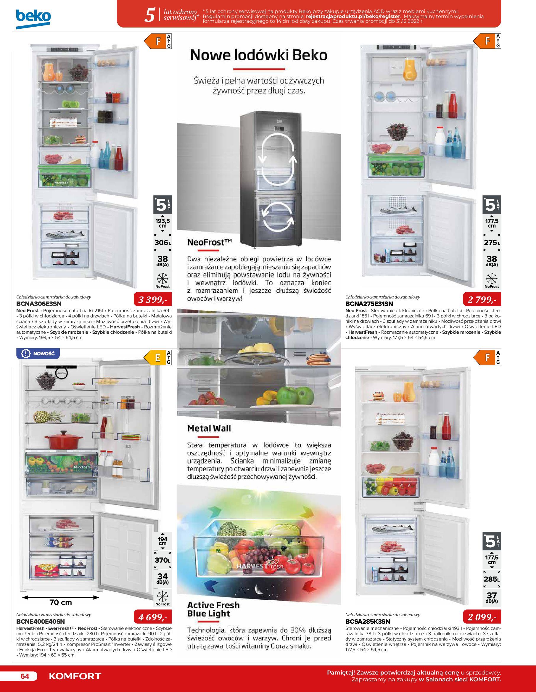 Gazetka Komfort: Katalog Komfort - Urządzenia AGD/zlewozmywaki/ baterie kuchenne 2022-11-03 page-64