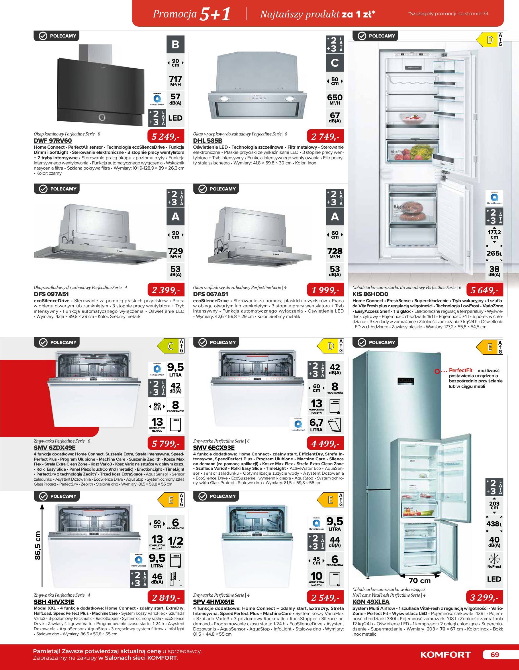 Gazetka Komfort: Katalog Komfort - Urządzenia AGD/zlewozmywaki/ baterie kuchenne 2022-11-03 page-69