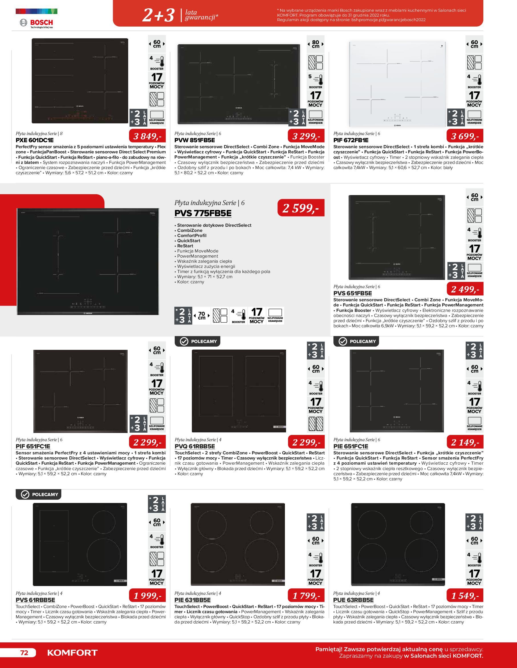 Gazetka Komfort: Katalog Komfort - Urządzenia AGD/zlewozmywaki/ baterie kuchenne 2022-11-03 page-72