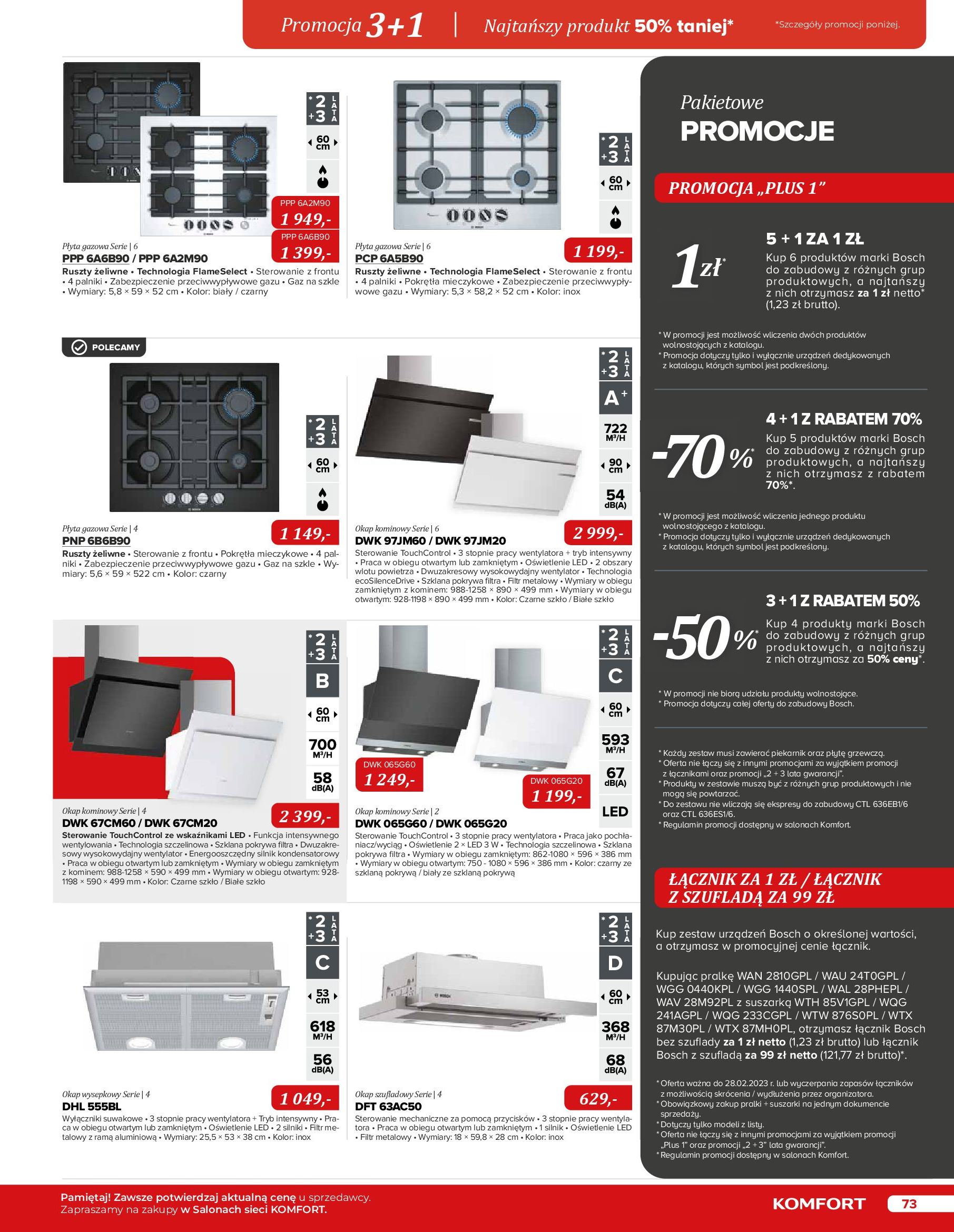 Gazetka Komfort: Katalog Komfort - Urządzenia AGD/zlewozmywaki/ baterie kuchenne 2022-11-03 page-73