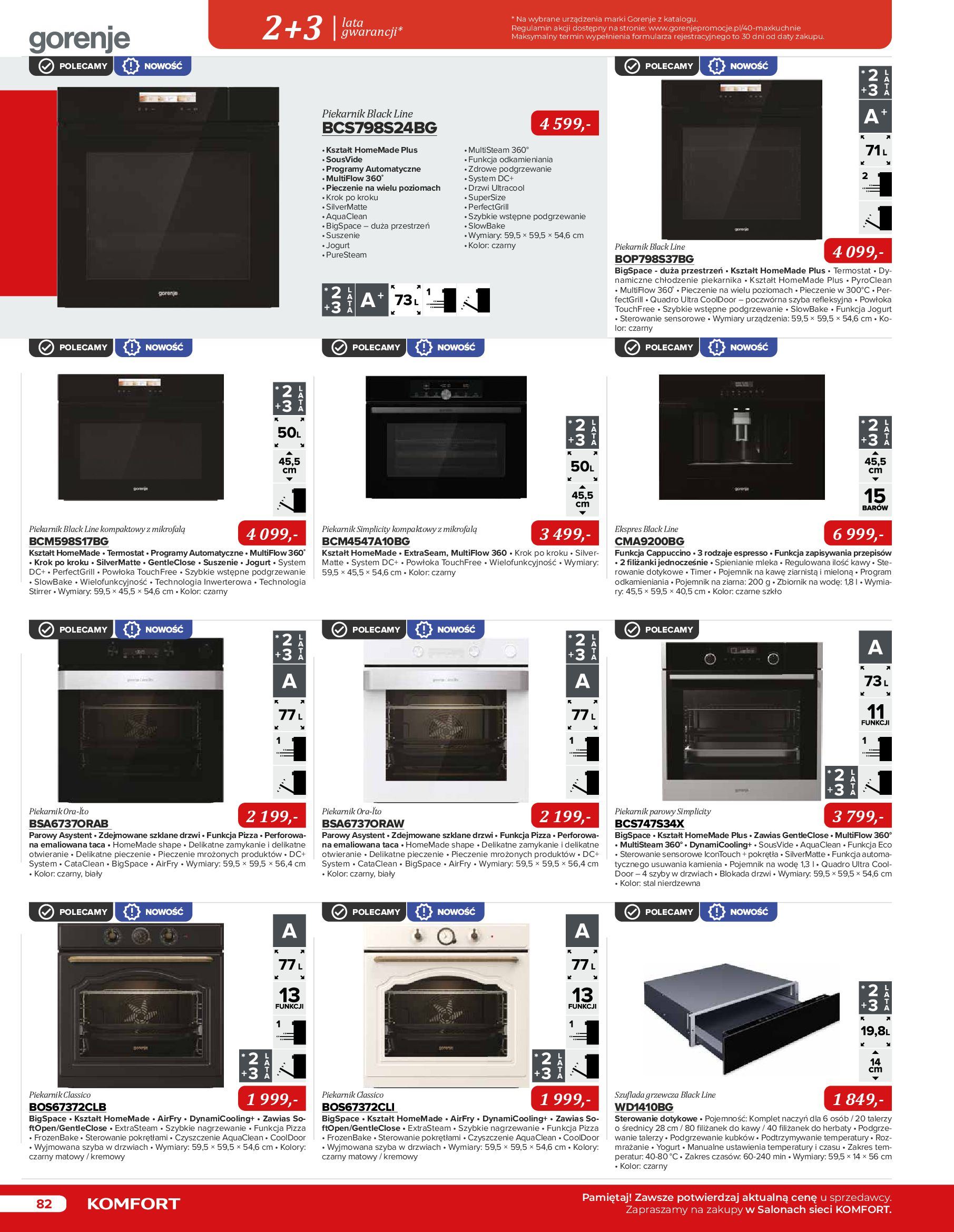 Gazetka Komfort: Katalog Komfort - Urządzenia AGD/zlewozmywaki/ baterie kuchenne 2022-11-03 page-82