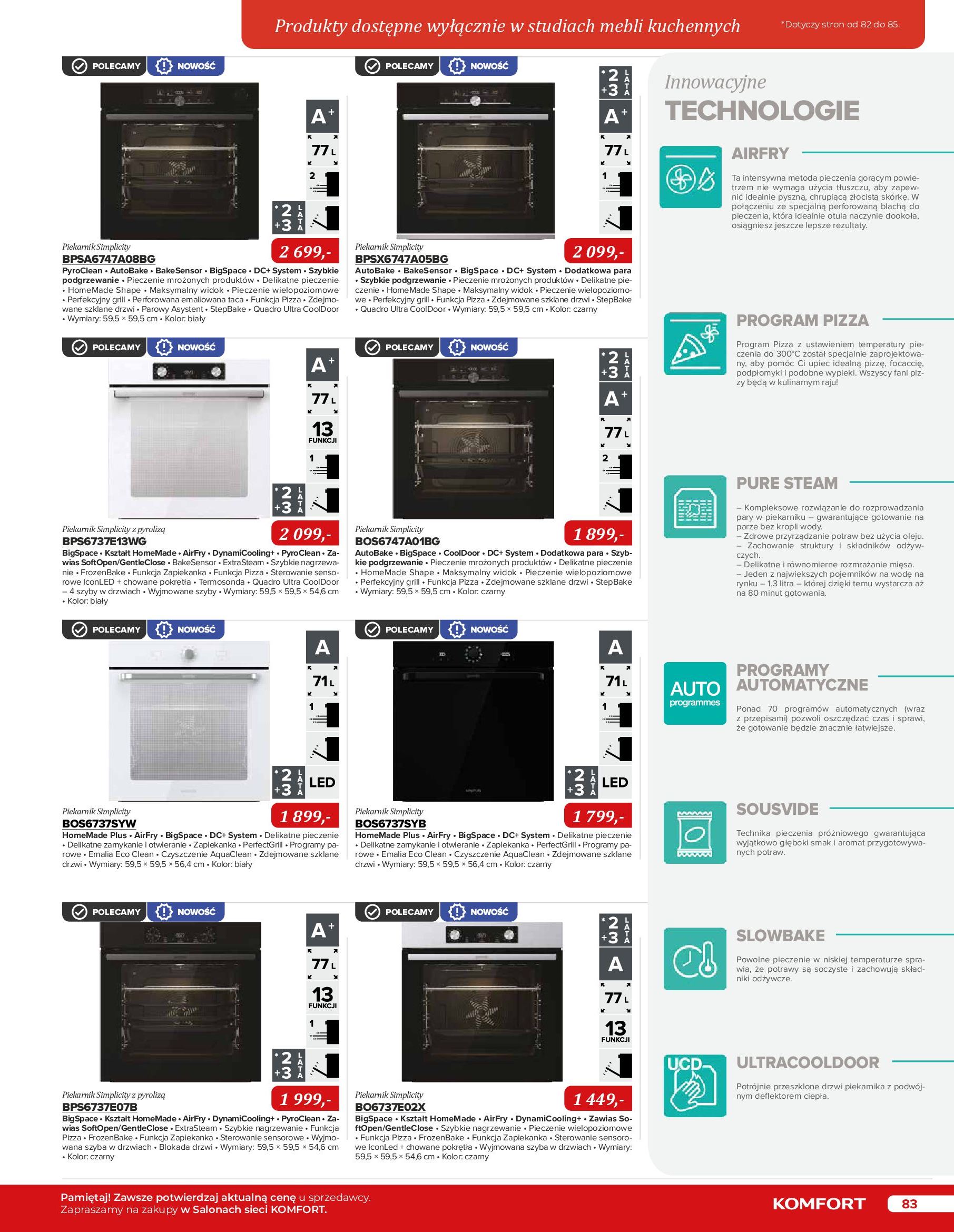 Gazetka Komfort: Katalog Komfort - Urządzenia AGD/zlewozmywaki/ baterie kuchenne 2022-11-03 page-83