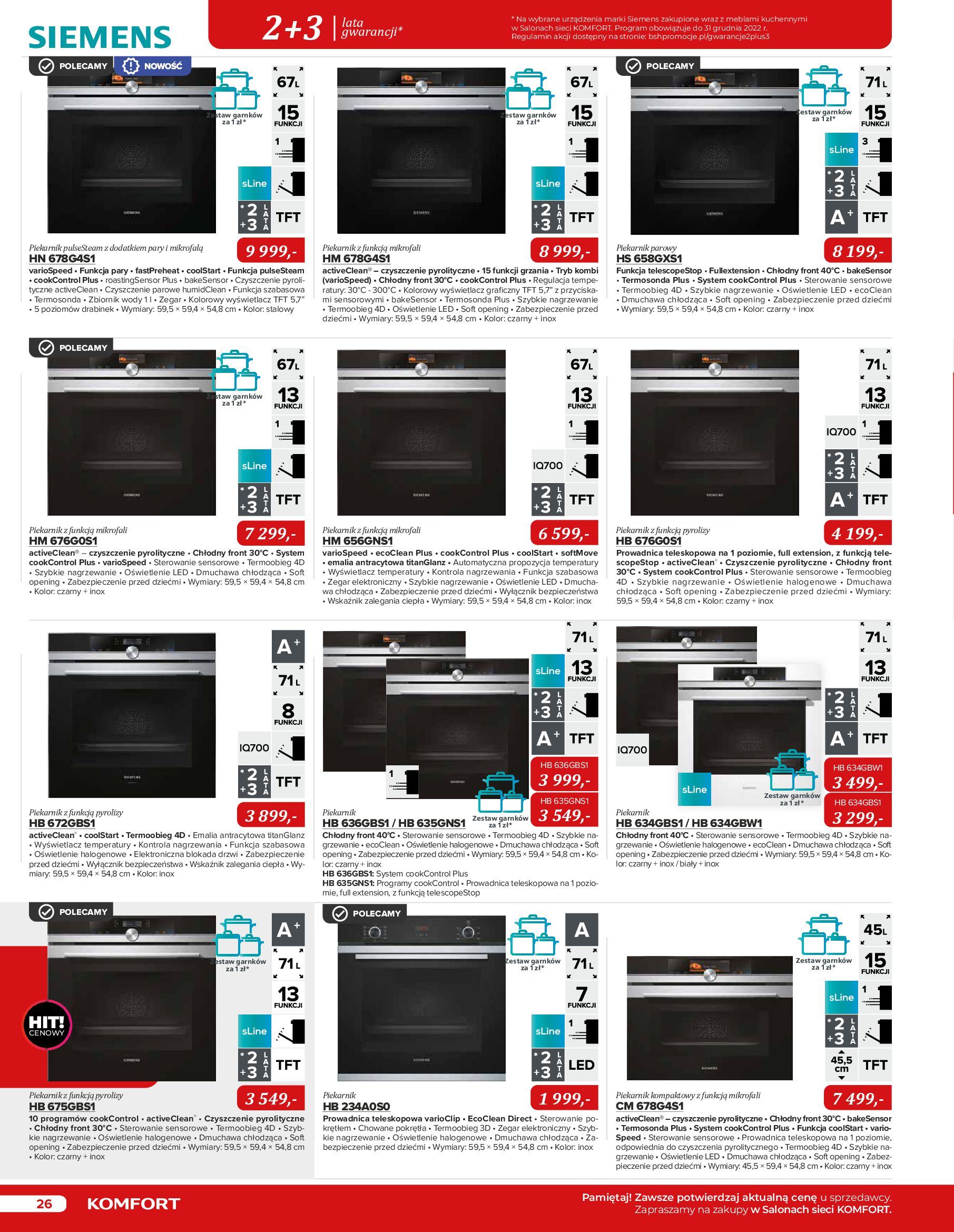 Gazetka Komfort: Katalog Komfort - Urządzenia AGD/zlewozmywaki/ baterie kuchenne 2022-11-03 page-26
