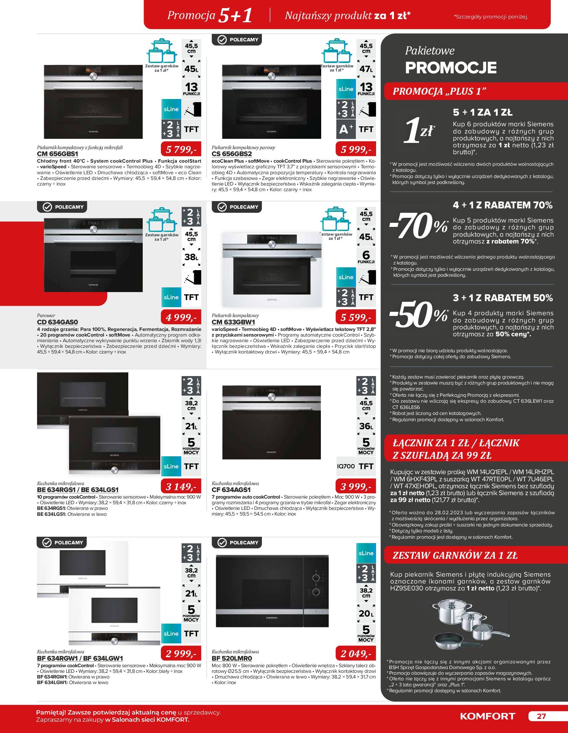 Gazetka Komfort: Katalog Komfort - Urządzenia AGD/zlewozmywaki/ baterie kuchenne 2022-11-03 page-27