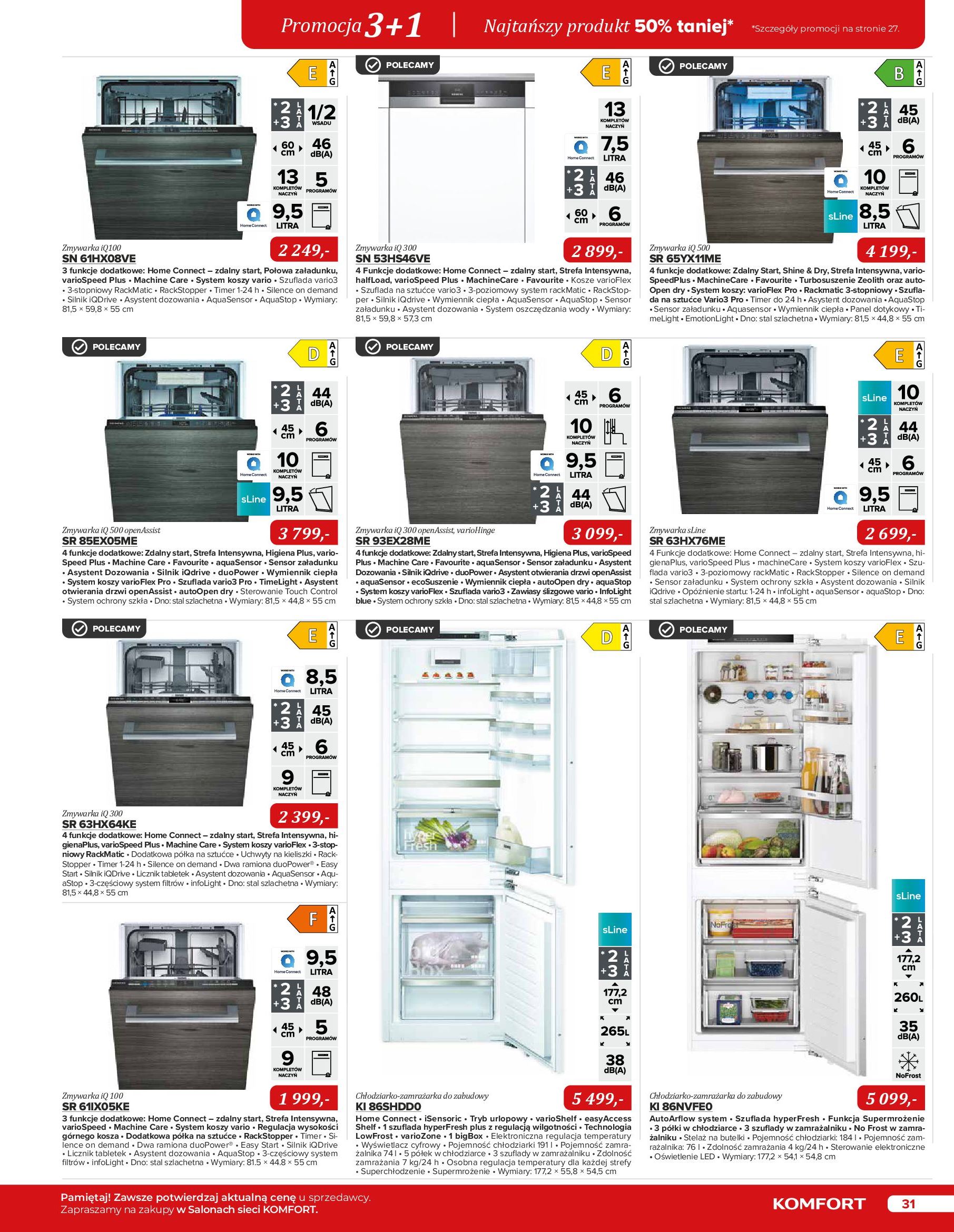 Gazetka Komfort: Katalog Komfort - Urządzenia AGD/zlewozmywaki/ baterie kuchenne 2022-11-03 page-31