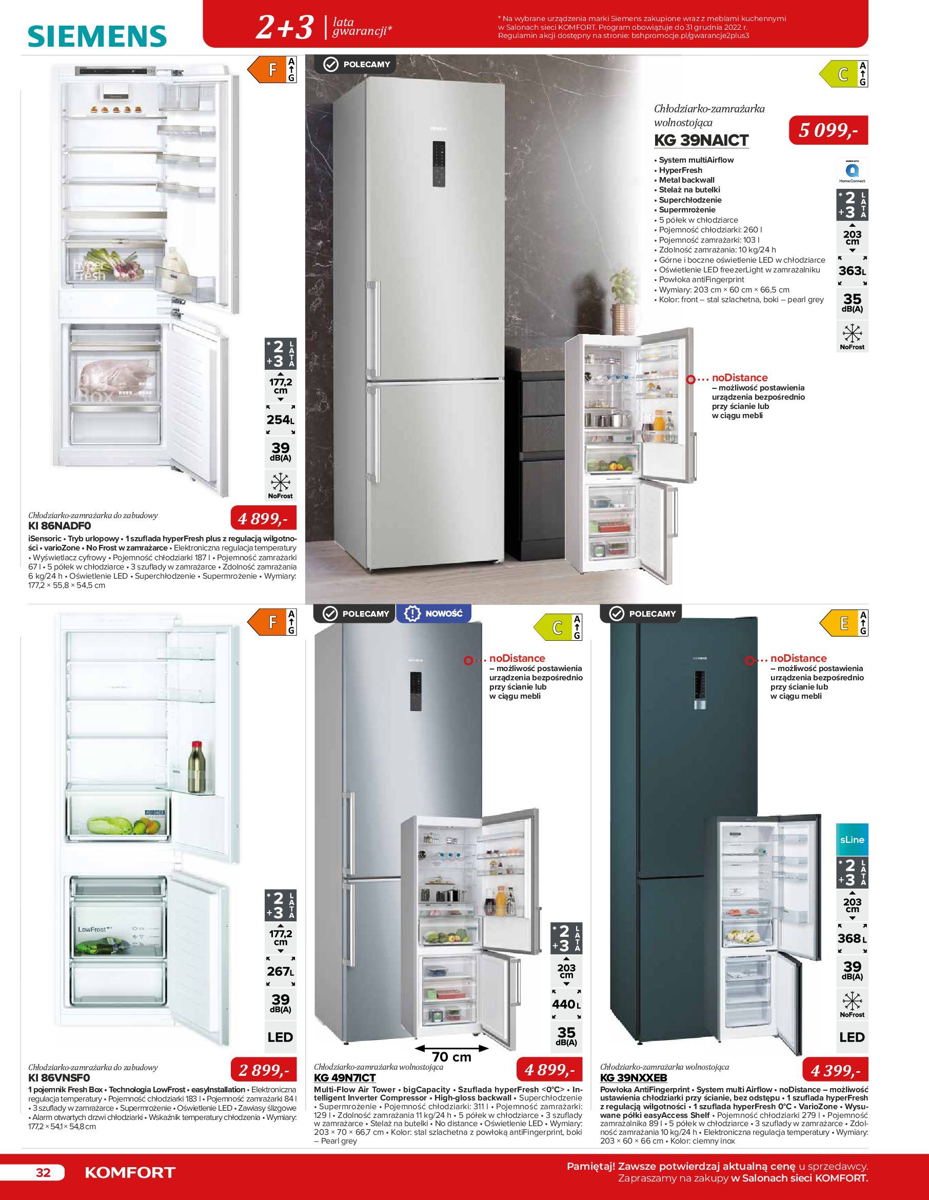 Gazetka Komfort: Katalog Komfort - Urządzenia AGD/zlewozmywaki/ baterie kuchenne 2022-11-03 page-32