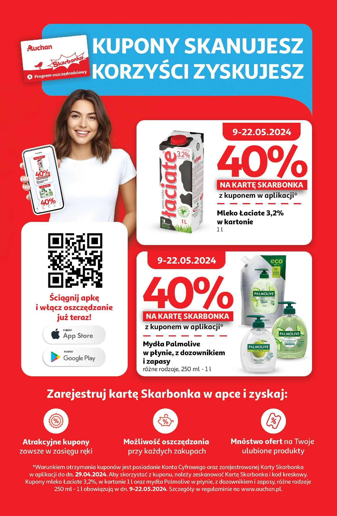 Gazetka Auchan: Gazetka Auchan - karta Skarbonka - 08.05.2024
