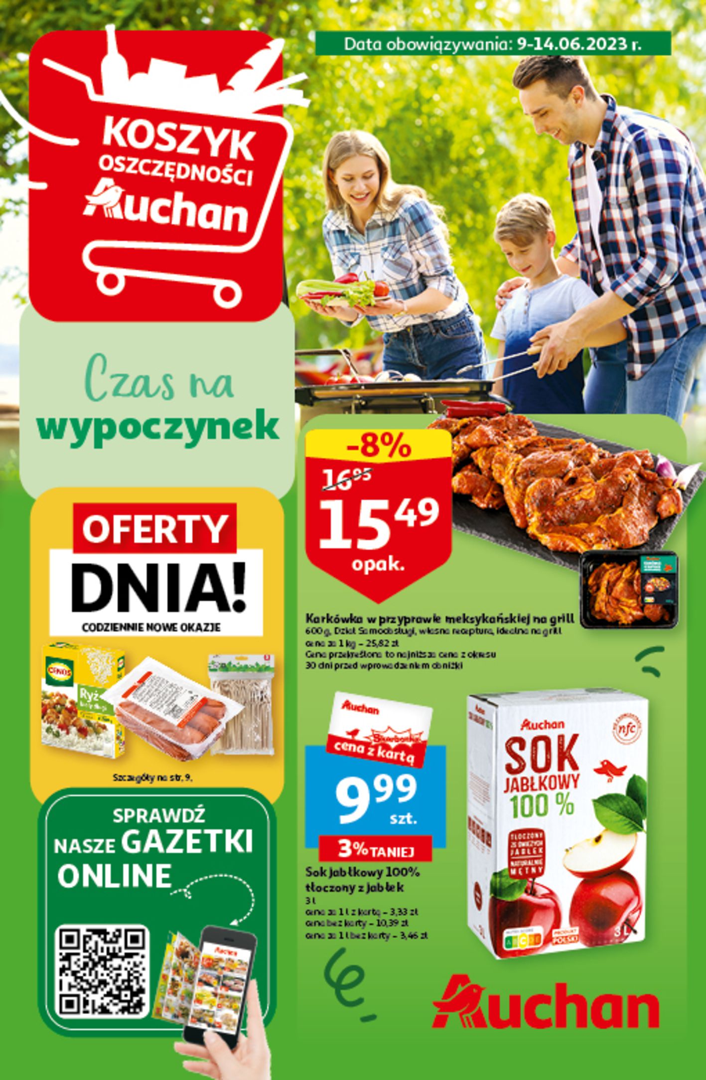 Auchan:  Gazetka Auchan - Koszyk oszczędności 08.06.2023