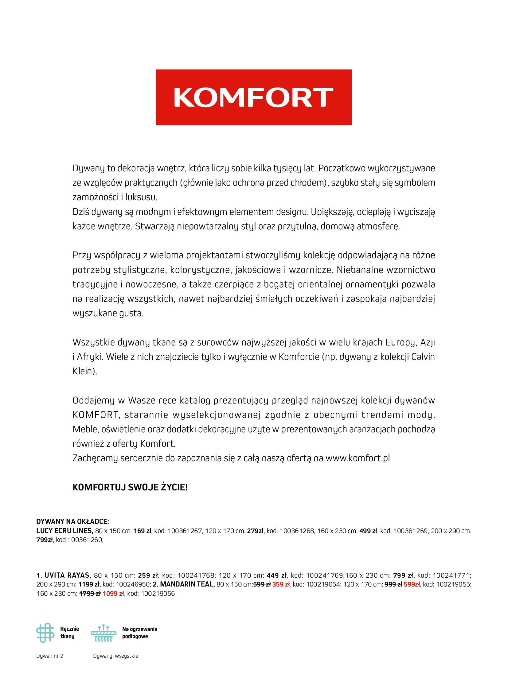 Gazetka Komfort: Gazetka Komfort - Katalog dywanów 2023 2023-03-01 page-3