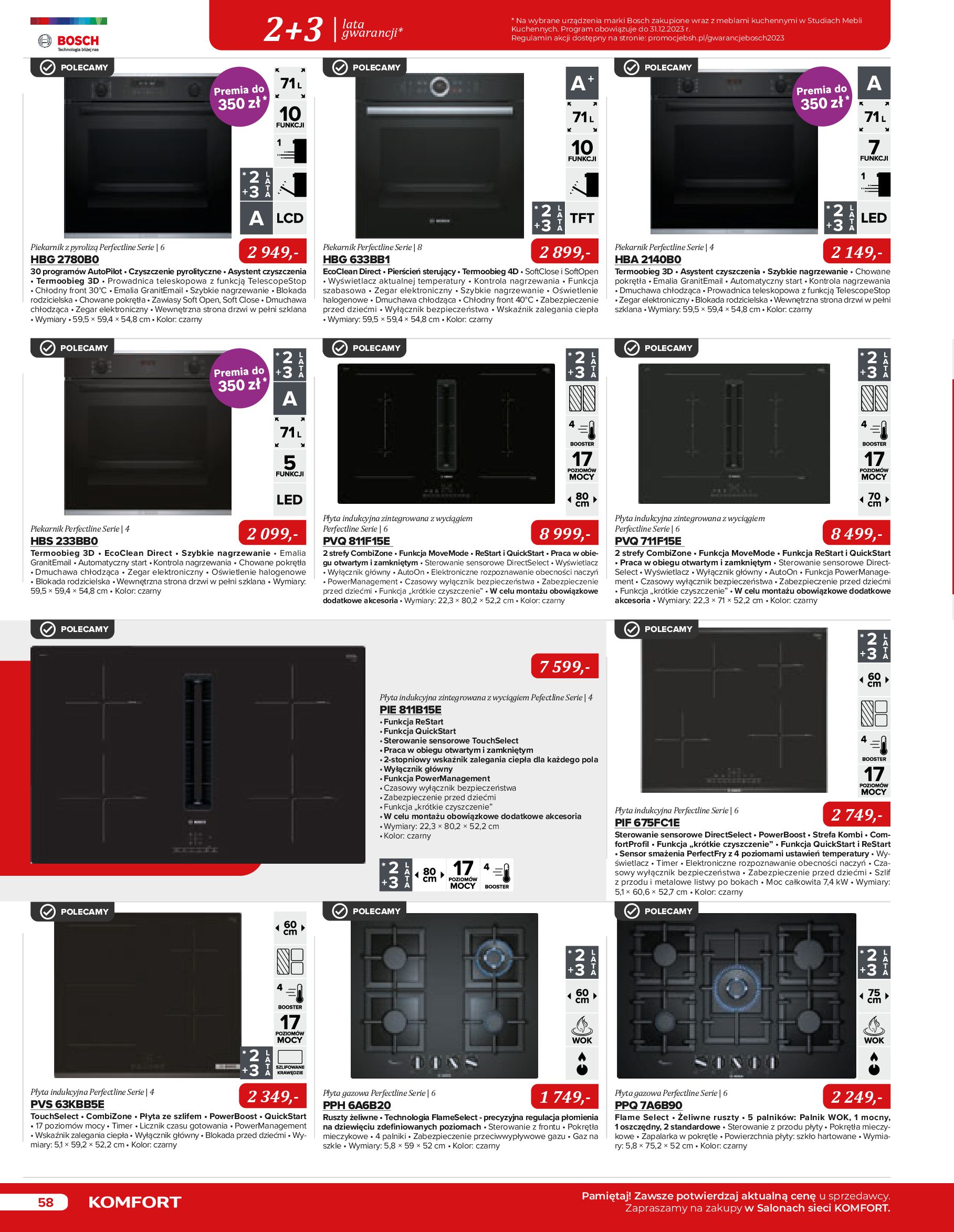 Gazetka Komfort: Gazetka Komfort - Katalog urządzeń AGD 2023 2023-05-16 page-58