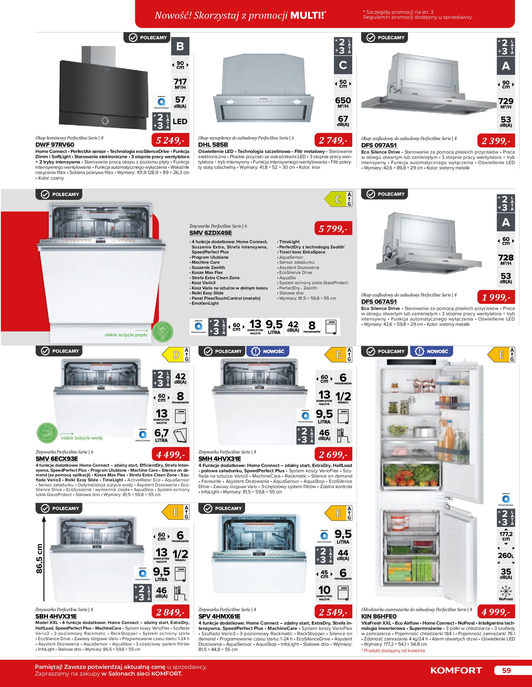 Gazetka Komfort: Gazetka Komfort - Katalog urządzeń AGD 2023 2023-05-16 page-59