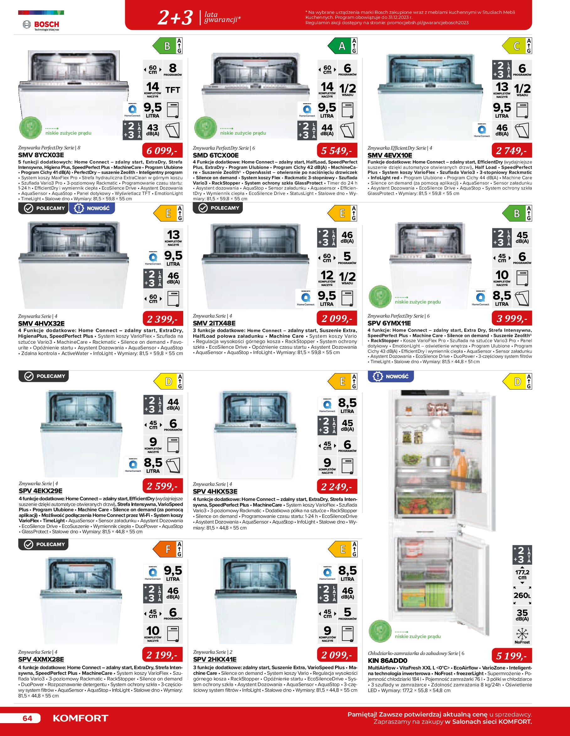 Gazetka Komfort: Gazetka Komfort - Katalog urządzeń AGD 2023 2023-05-16 page-64