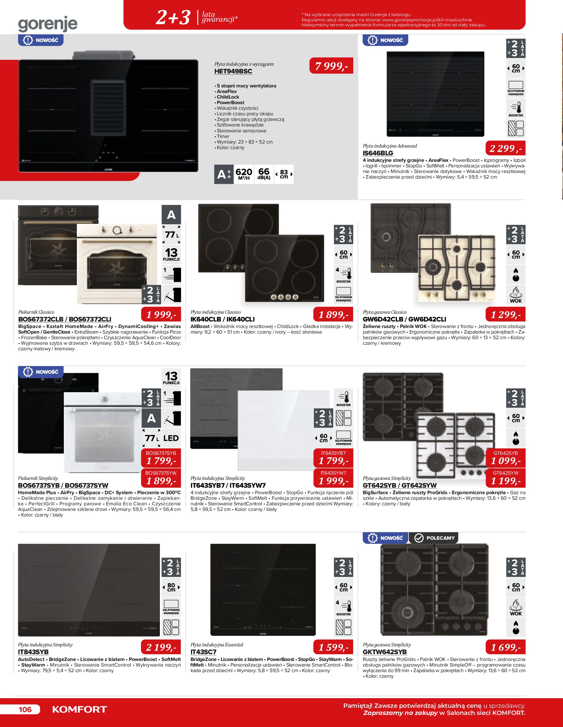 Gazetka Komfort: Gazetka Komfort - Katalog urządzeń AGD 2023 2023-05-16 page-106