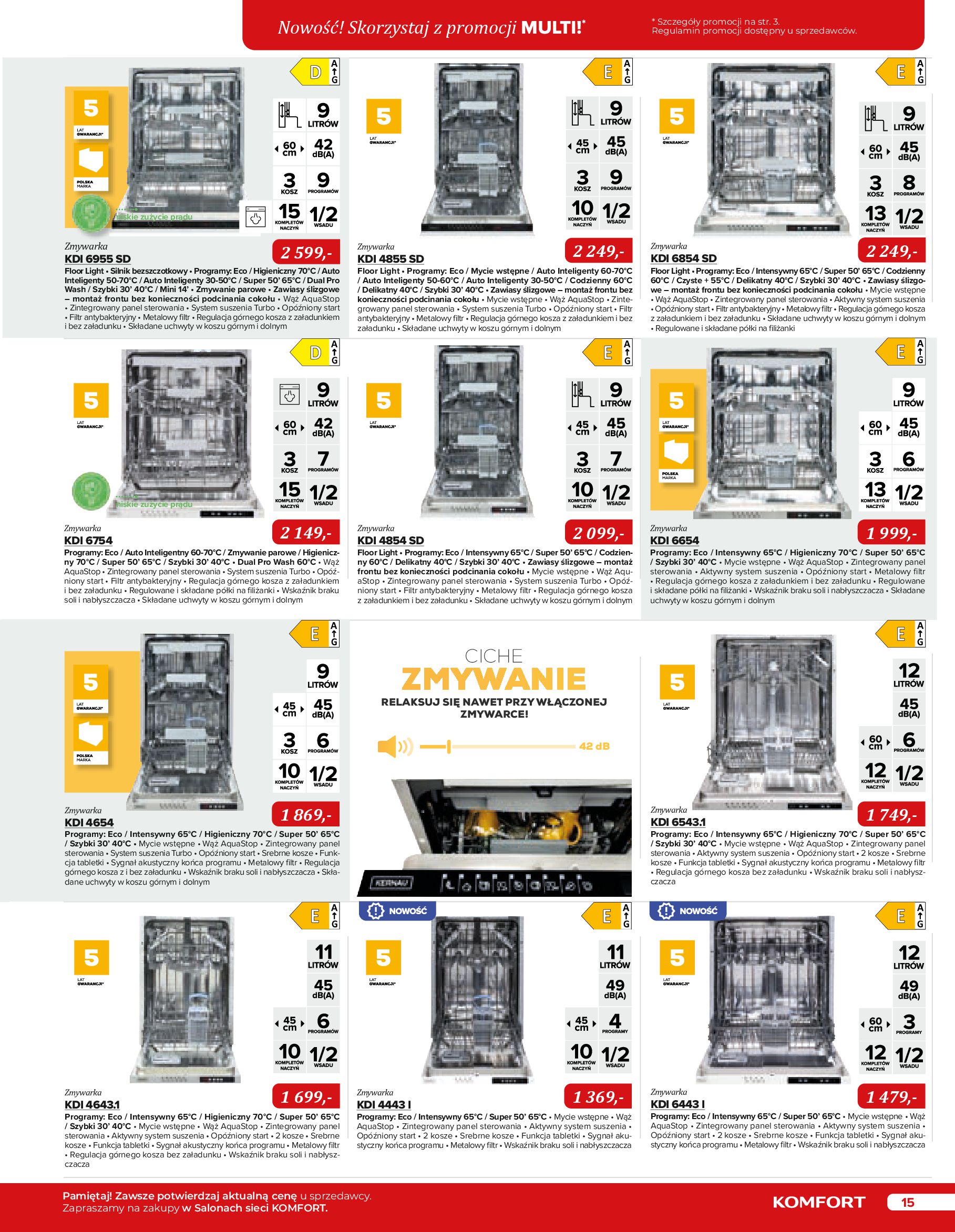 Gazetka Komfort: Gazetka Komfort - Katalog urządzeń AGD 2023 2023-05-16 page-15