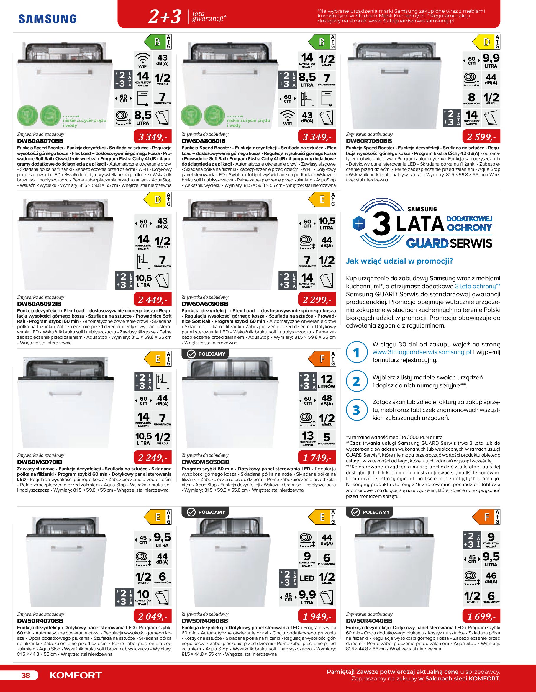 Gazetka Komfort: Gazetka Komfort - Katalog urządzeń AGD 2023 2023-05-16 page-38